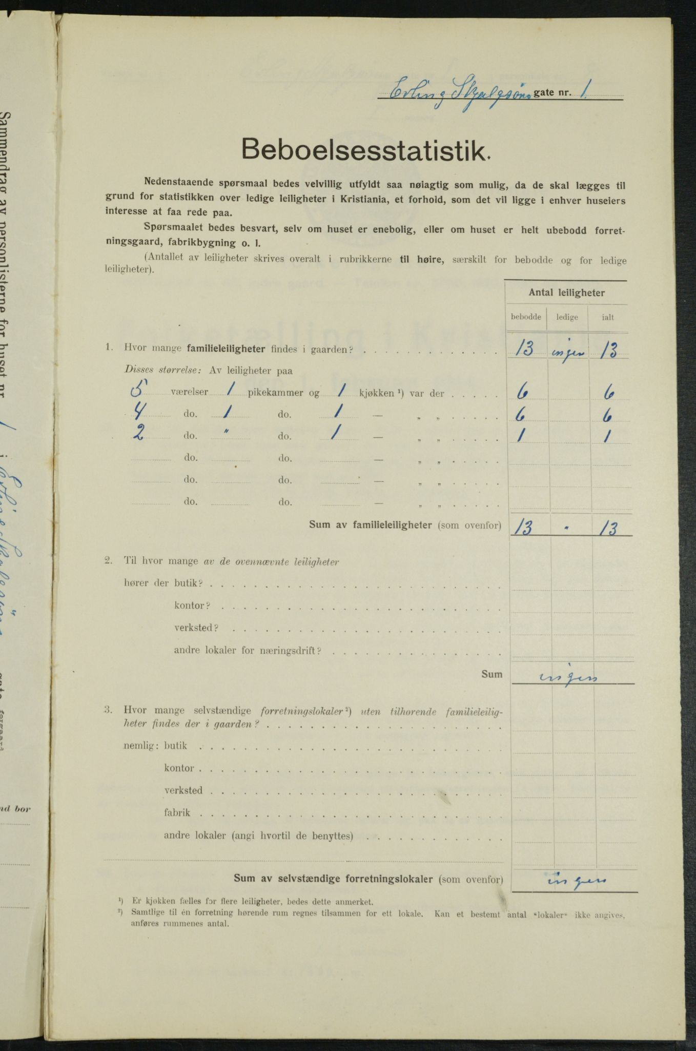 OBA, Municipal Census 1914 for Kristiania, 1914, p. 22178