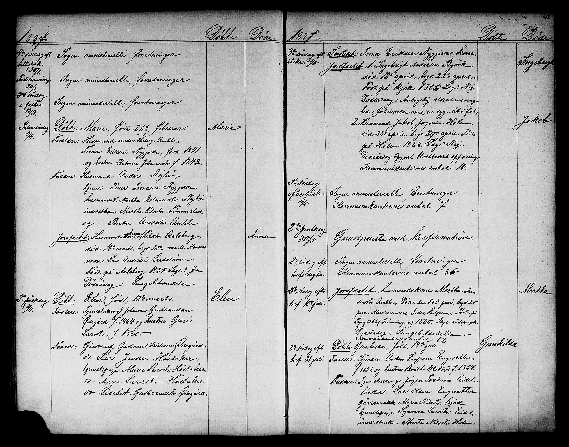 Sogndal sokneprestembete, SAB/A-81301/H/Hab/Habb/L0001: Parish register (copy) no. B 1, 1867-1907, p. 47