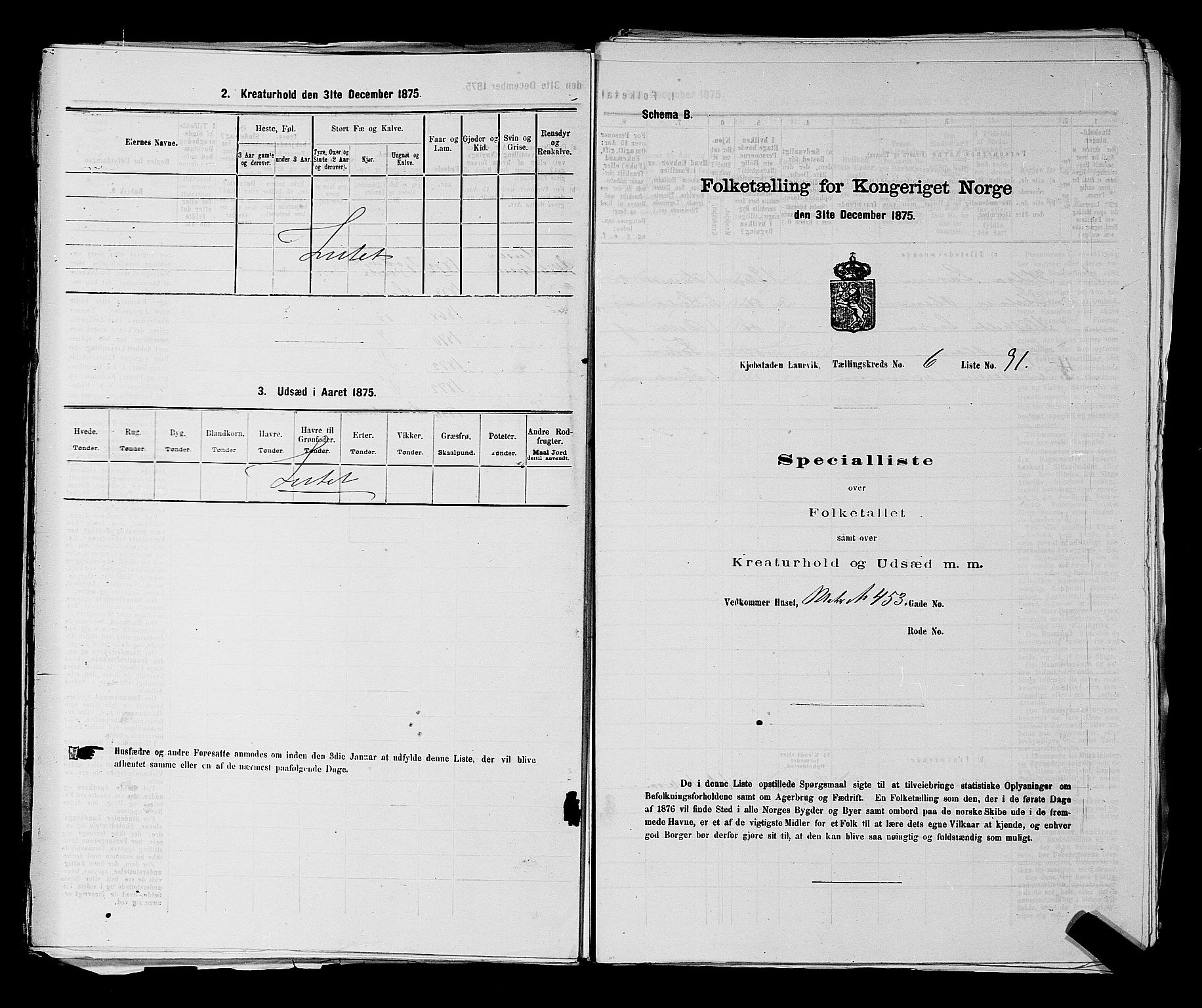 SAKO, 1875 census for 0707P Larvik, 1875, p. 1187