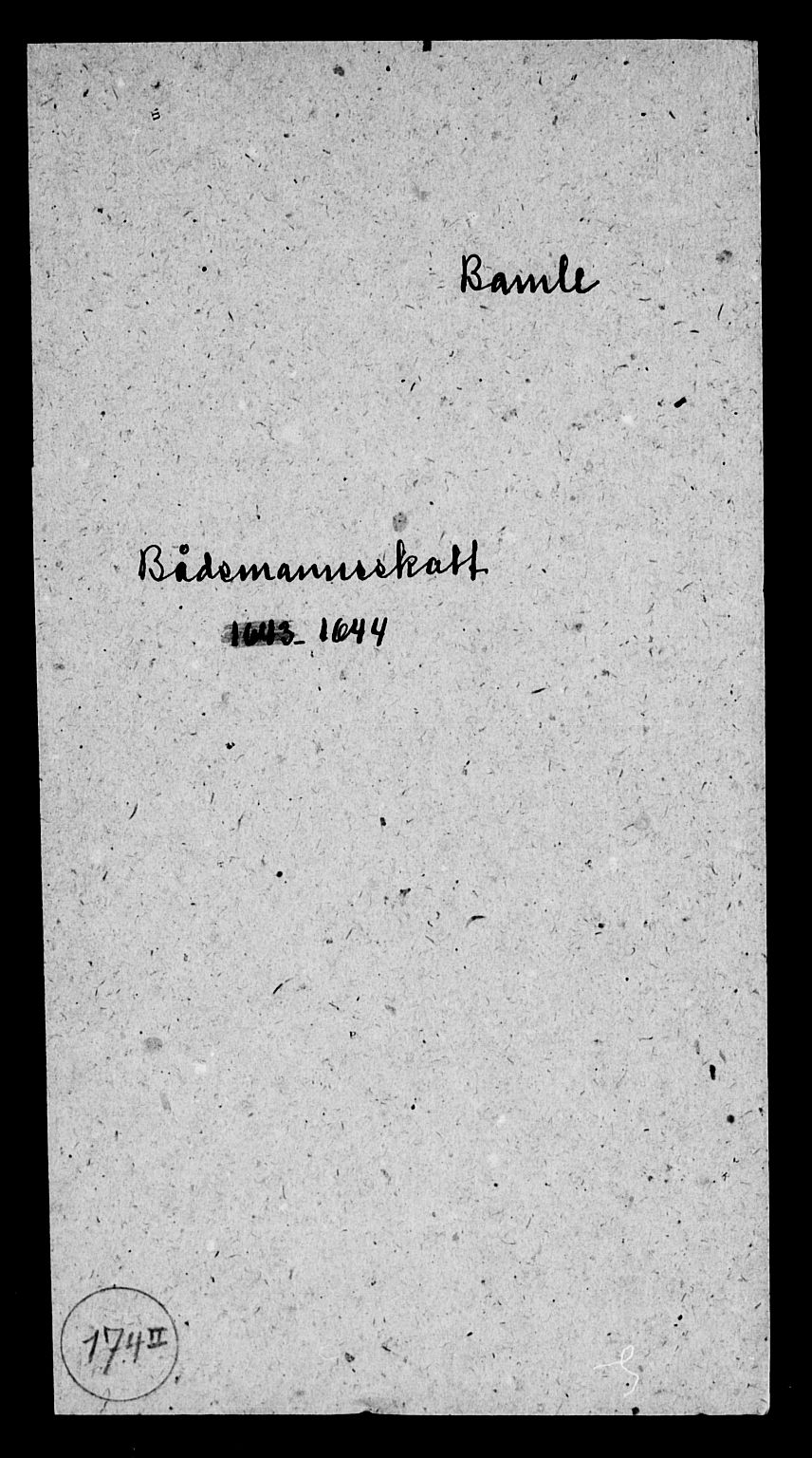 Rentekammeret inntil 1814, Reviderte regnskaper, Lensregnskaper, AV/RA-EA-5023/R/Rb/Rbp/L0030: Bratsberg len, 1643-1645