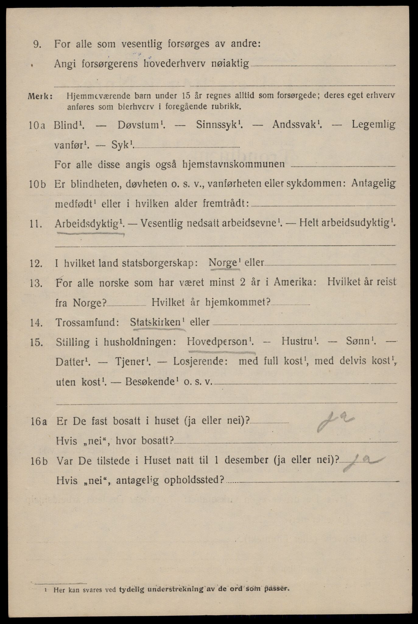 SAT, 1920 census for Trondheim, 1920, p. 105839