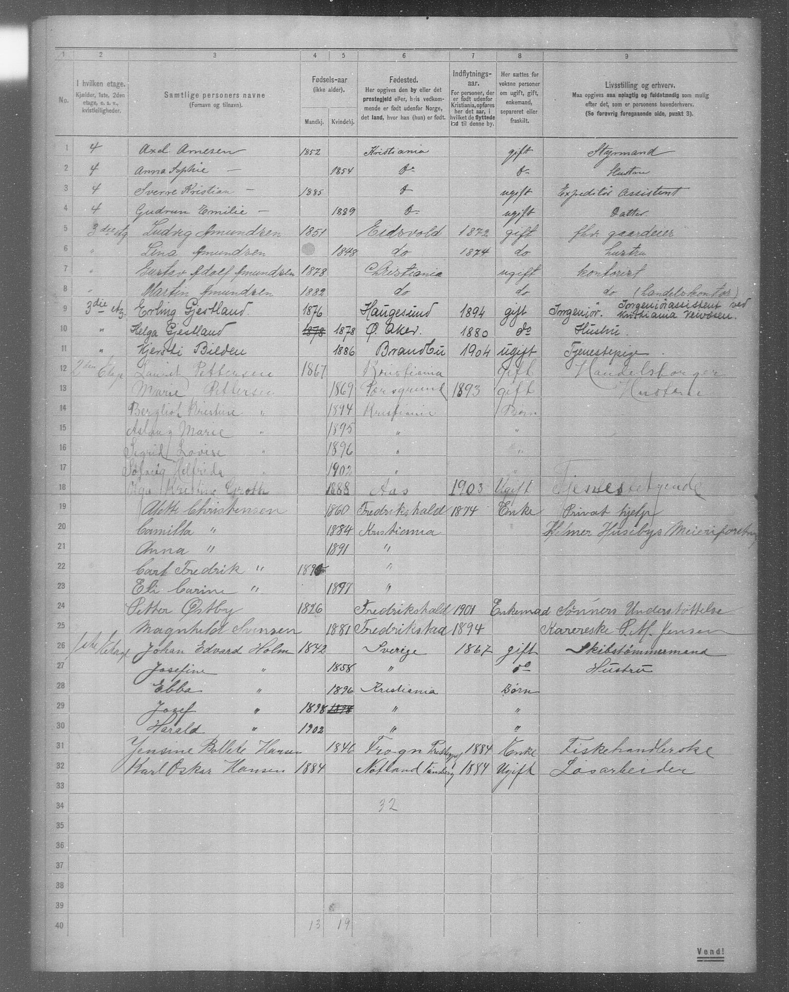 OBA, Municipal Census 1904 for Kristiania, 1904, p. 10188