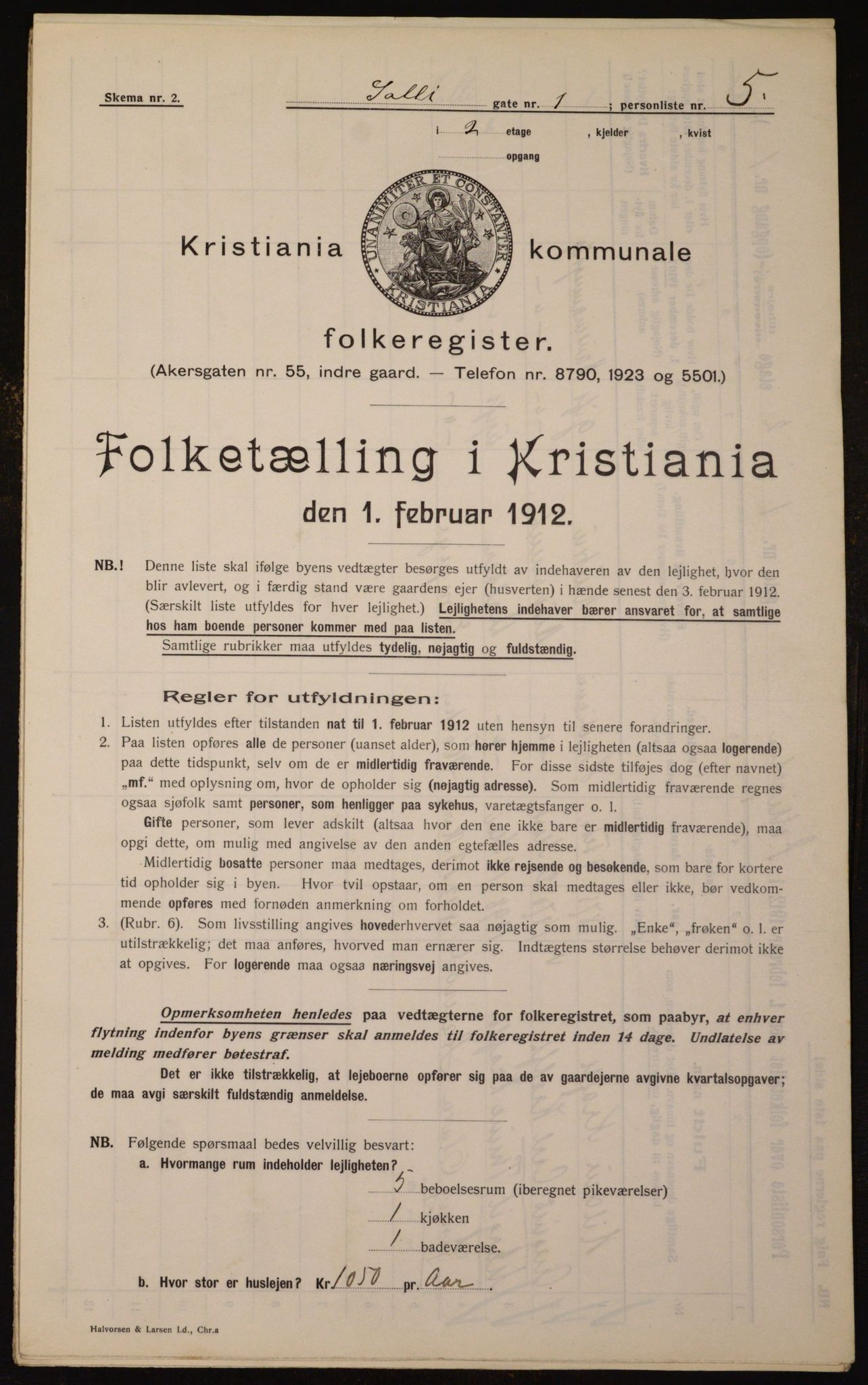 OBA, Municipal Census 1912 for Kristiania, 1912, p. 99951