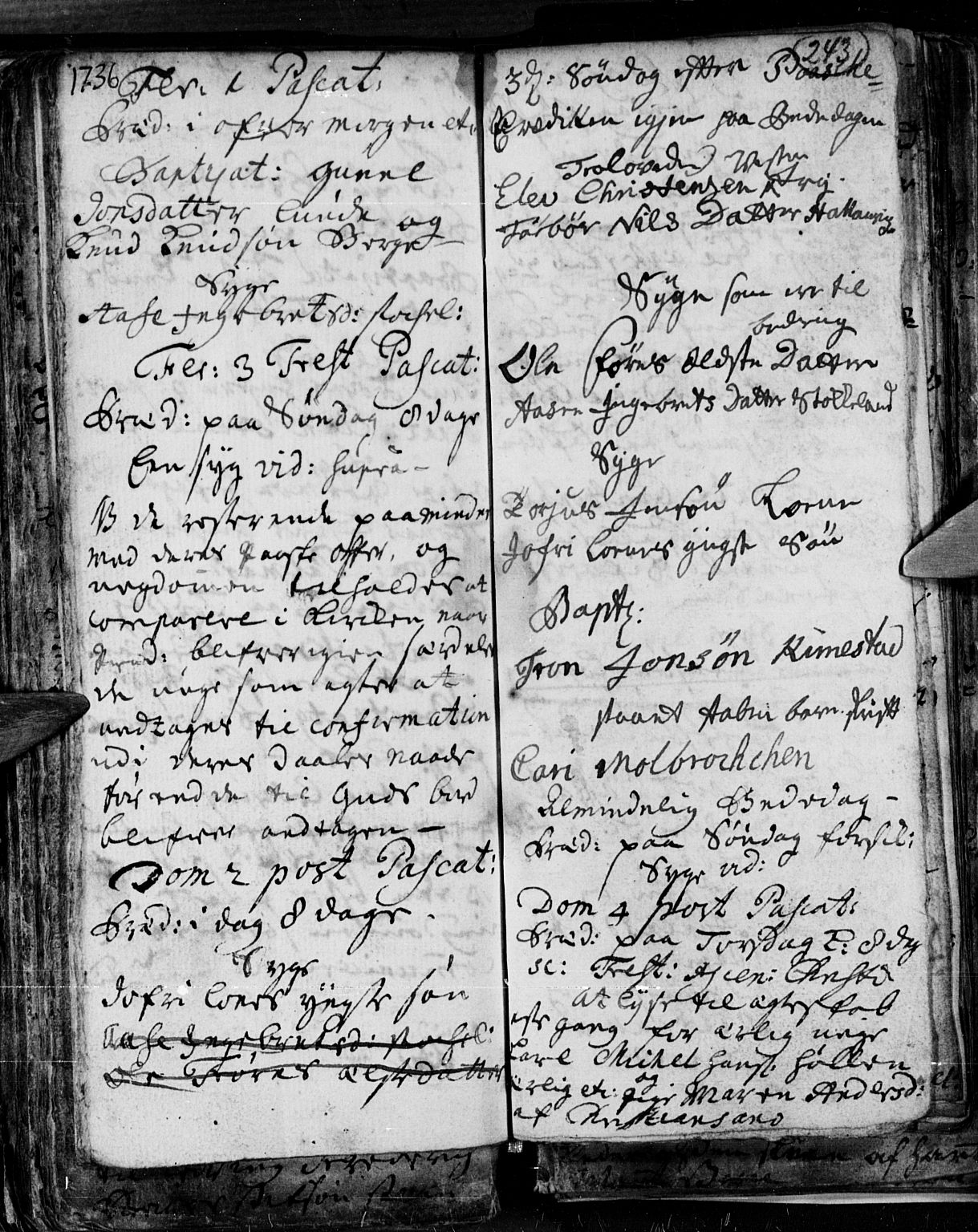 Søgne sokneprestkontor, AV/SAK-1111-0037/F/Fa/Fab/L0001: Parish register (official) no. A 1, 1716-1740, p. 243