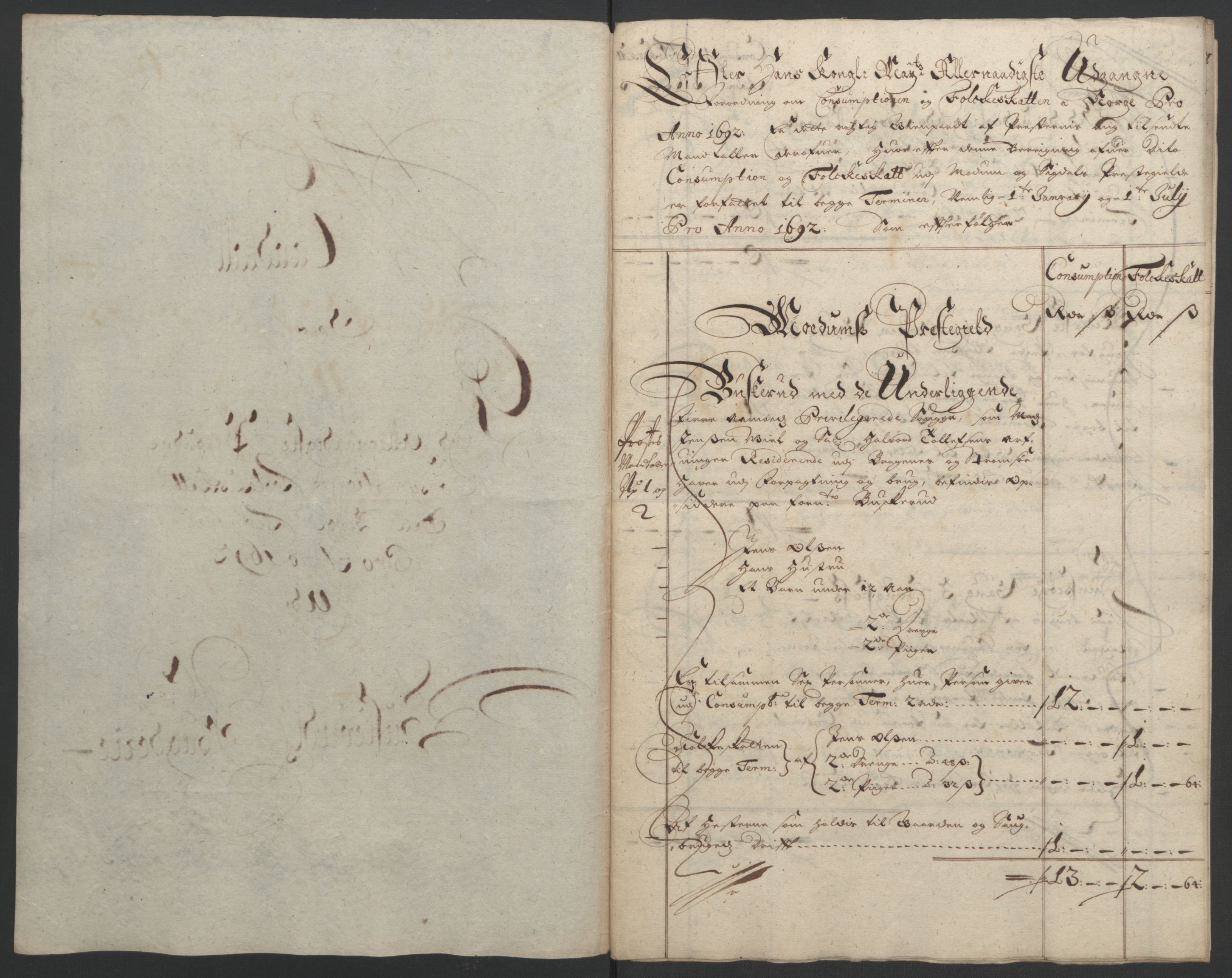Rentekammeret inntil 1814, Reviderte regnskaper, Fogderegnskap, RA/EA-4092/R25/L1681: Fogderegnskap Buskerud, 1691-1692, p. 462