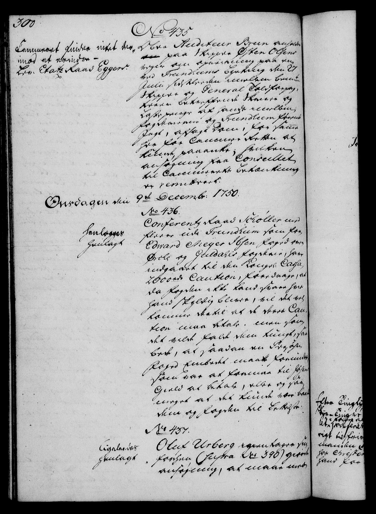 Rentekammeret, Kammerkanselliet, RA/EA-3111/G/Gh/Gha/L0030: Norsk ekstraktmemorialprotokoll (merket RK 53.75), 1749-1751, p. 300