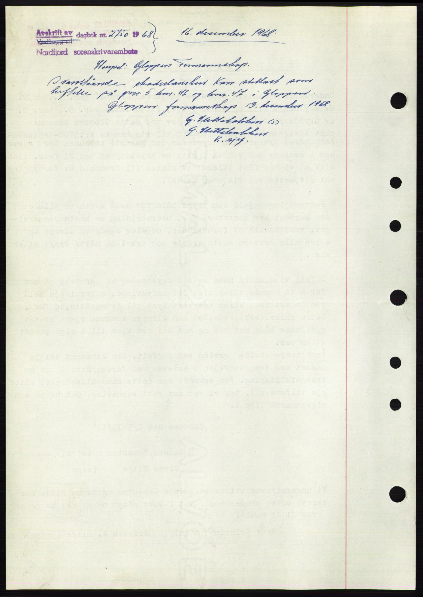 Nordfjord sorenskriveri, SAB/A-2801/02/02b/02bk/L0005: Mortgage book no. B7-8, 1946-1947, Diary no: : 492/1946