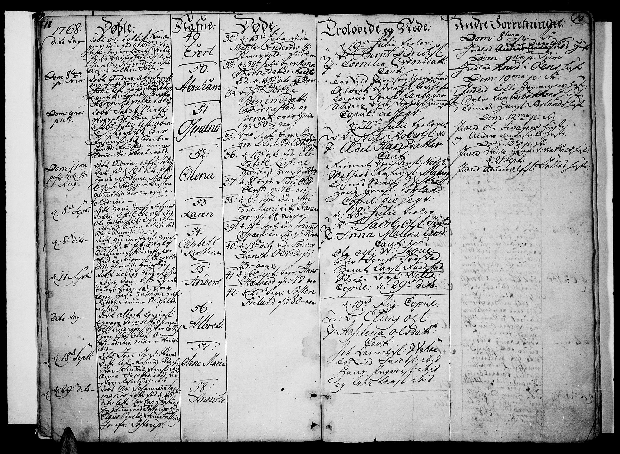 Lista sokneprestkontor, AV/SAK-1111-0027/F/Fa/L0004: Parish register (official) no. A 4, 1768-1794, p. 11-12