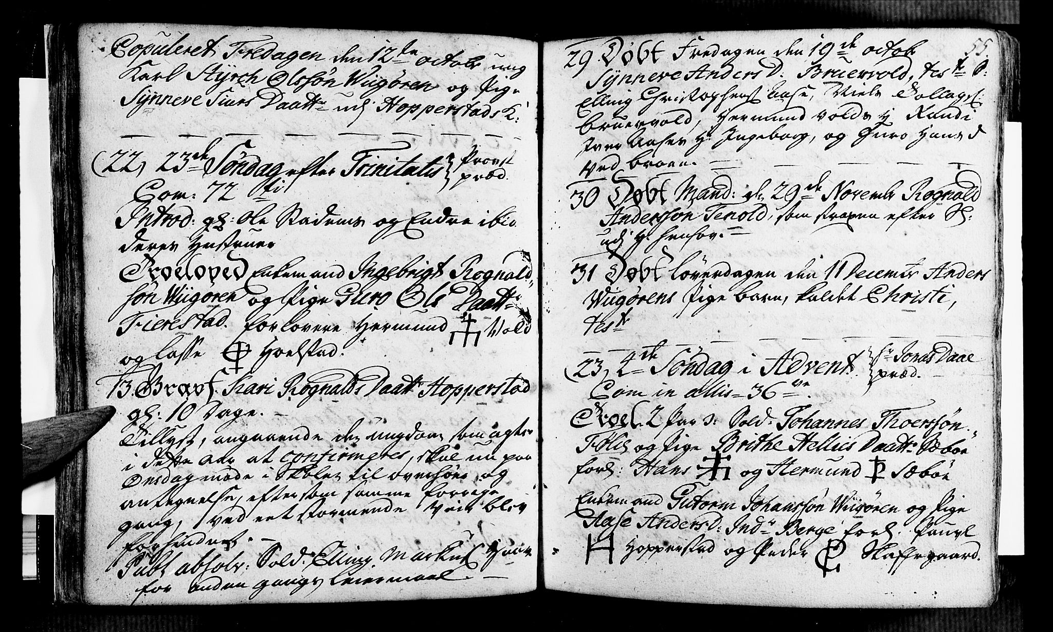 Vik sokneprestembete, AV/SAB-A-81501/H/Haa/Haaa/L0002: Parish register (official) no. A 2 / 1, 1740-1757, p. 55