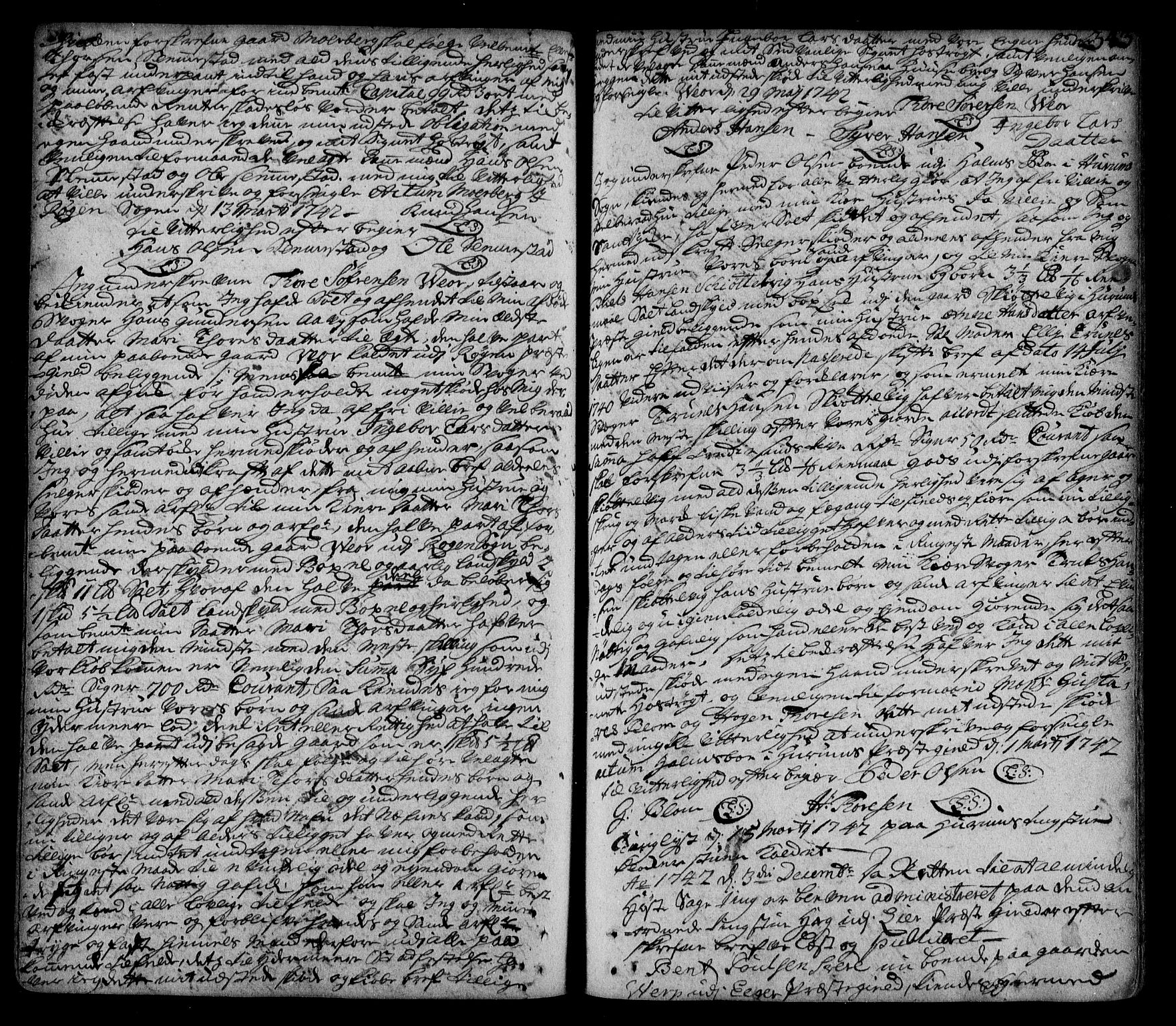 Lier, Røyken og Hurum sorenskriveri, SAKO/A-89/G/Ga/Gaa/L0002: Mortgage book no. II, 1725-1755, p. 343