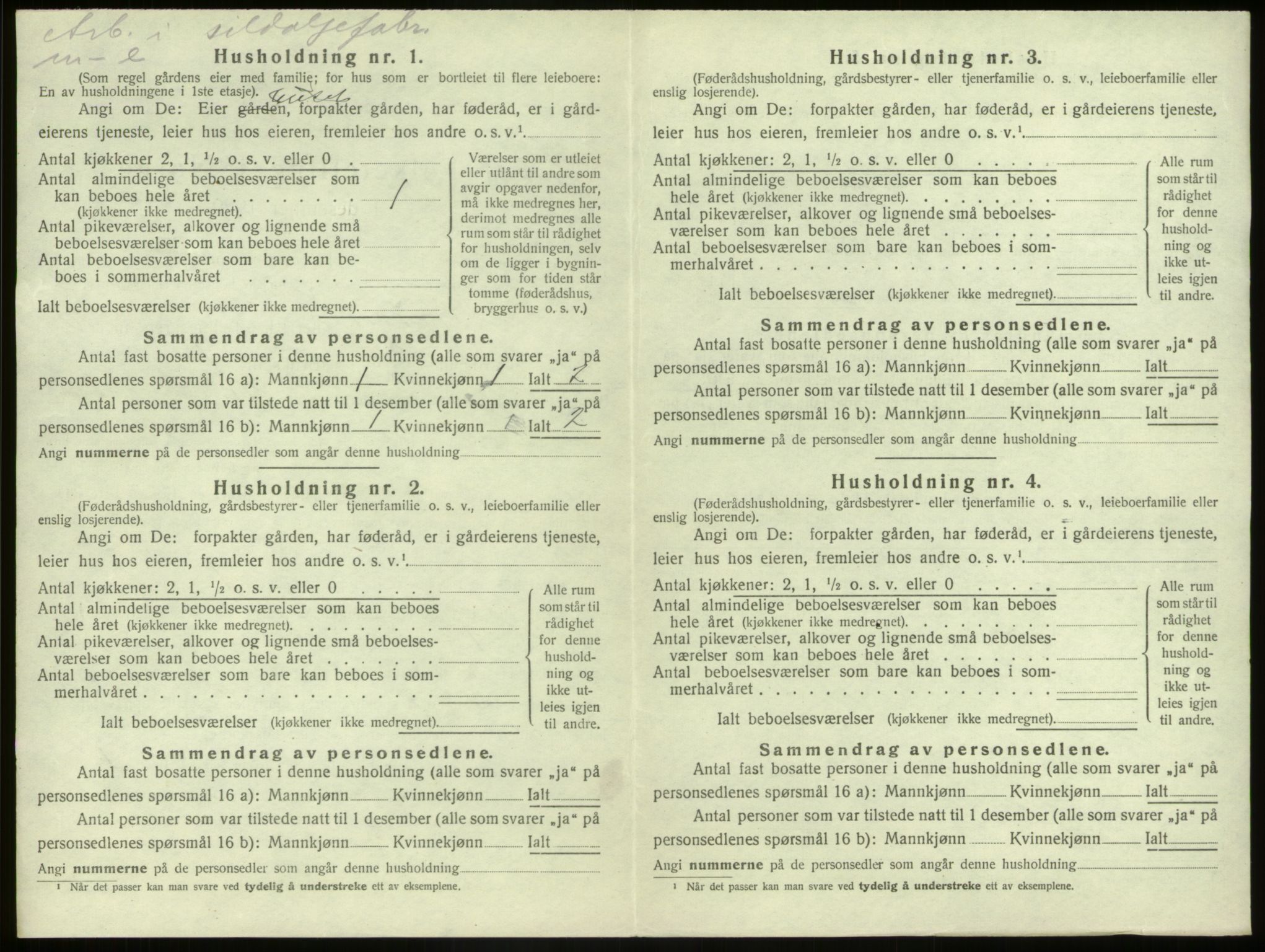 SAB, 1920 census for Kinn, 1920, p. 406