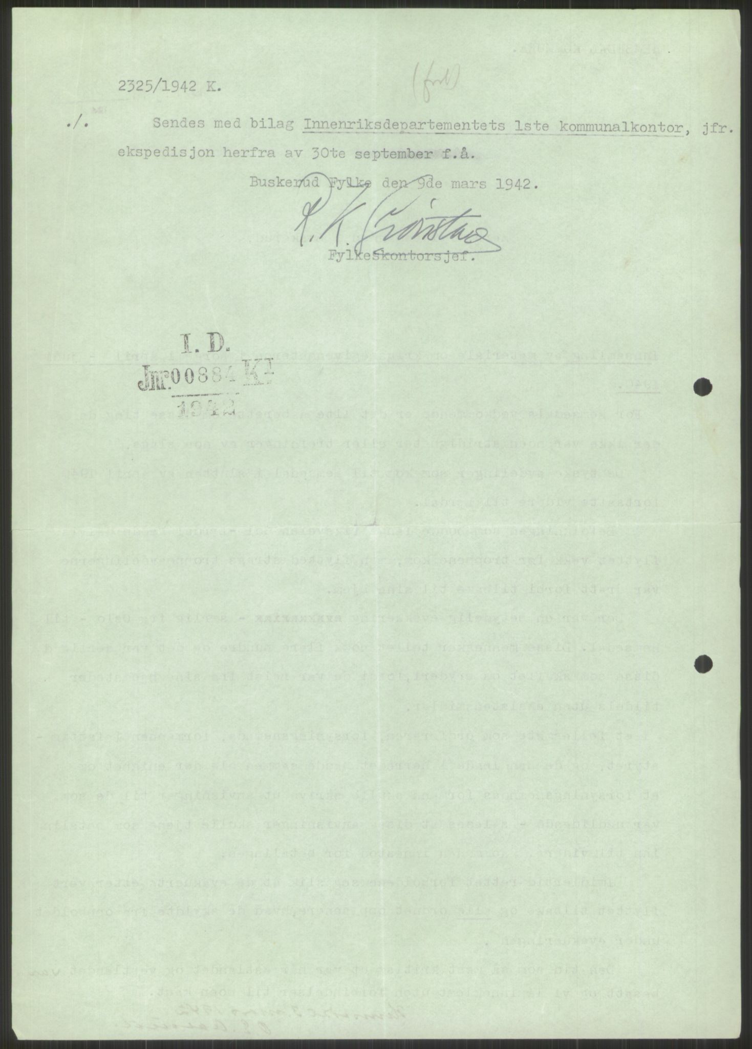 Forsvaret, Forsvarets krigshistoriske avdeling, AV/RA-RAFA-2017/Y/Ya/L0014: II-C-11-31 - Fylkesmenn.  Rapporter om krigsbegivenhetene 1940., 1940, p. 336