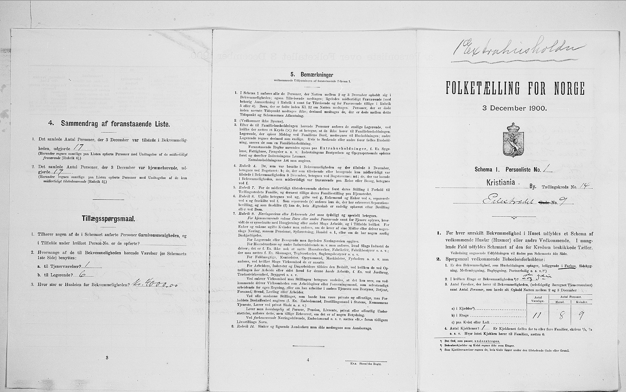 SAO, 1900 census for Kristiania, 1900, p. 71145