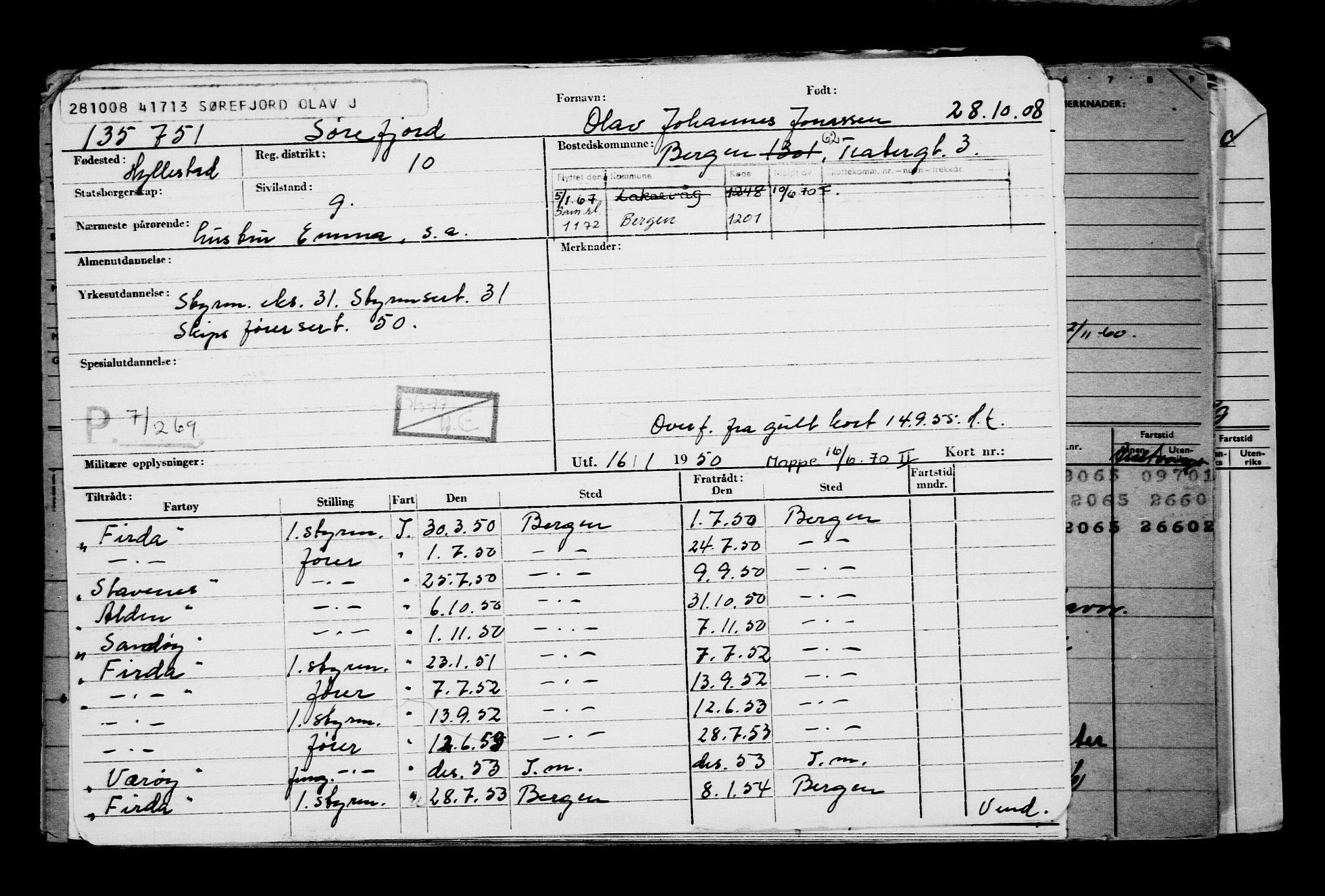 Direktoratet for sjømenn, AV/RA-S-3545/G/Gb/L0079: Hovedkort, 1908, p. 893