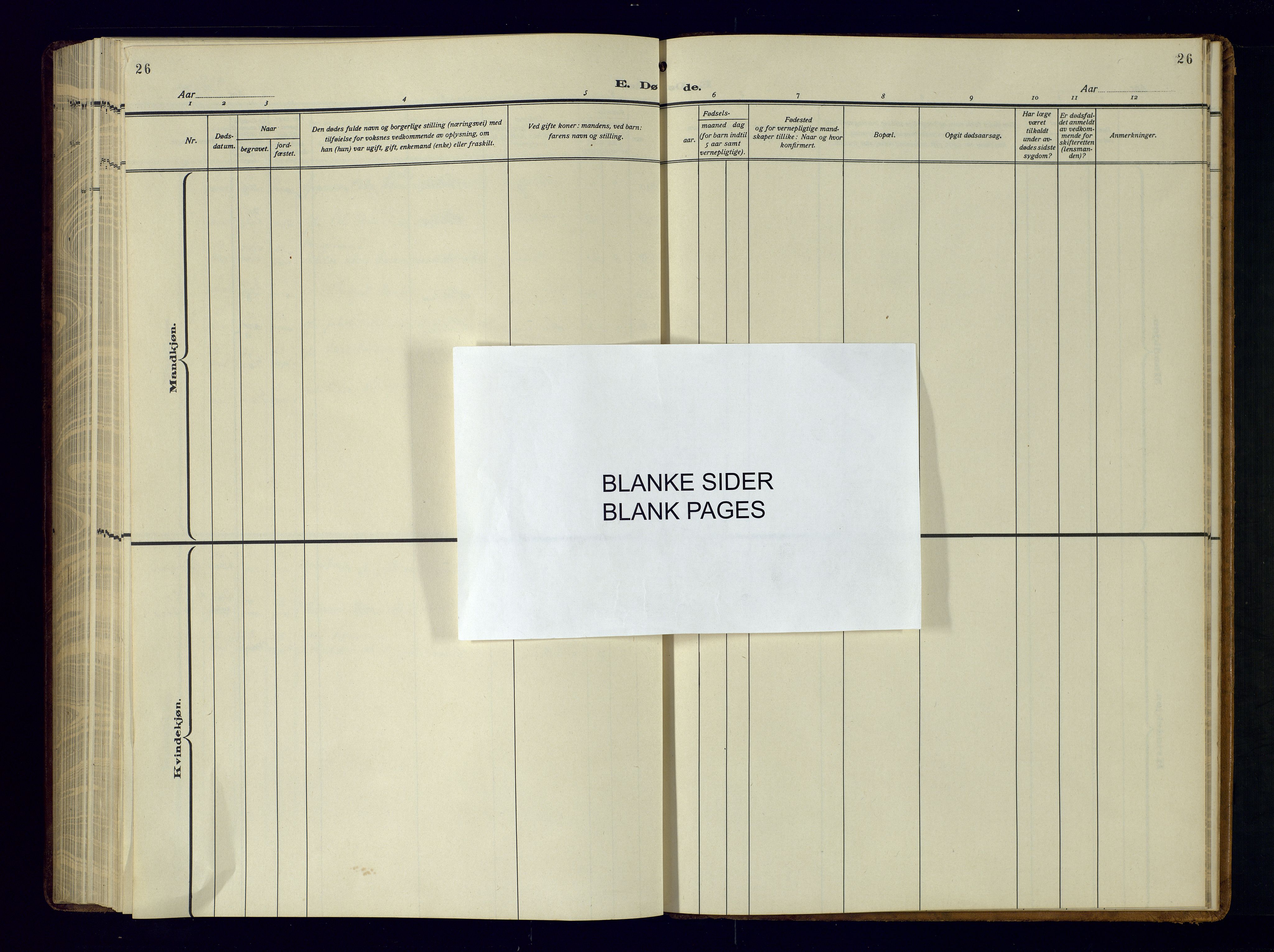 Holum sokneprestkontor, SAK/1111-0022/F/Fb/Fba/L0007: Parish register (copy) no. B-7, 1933-1960, p. 26