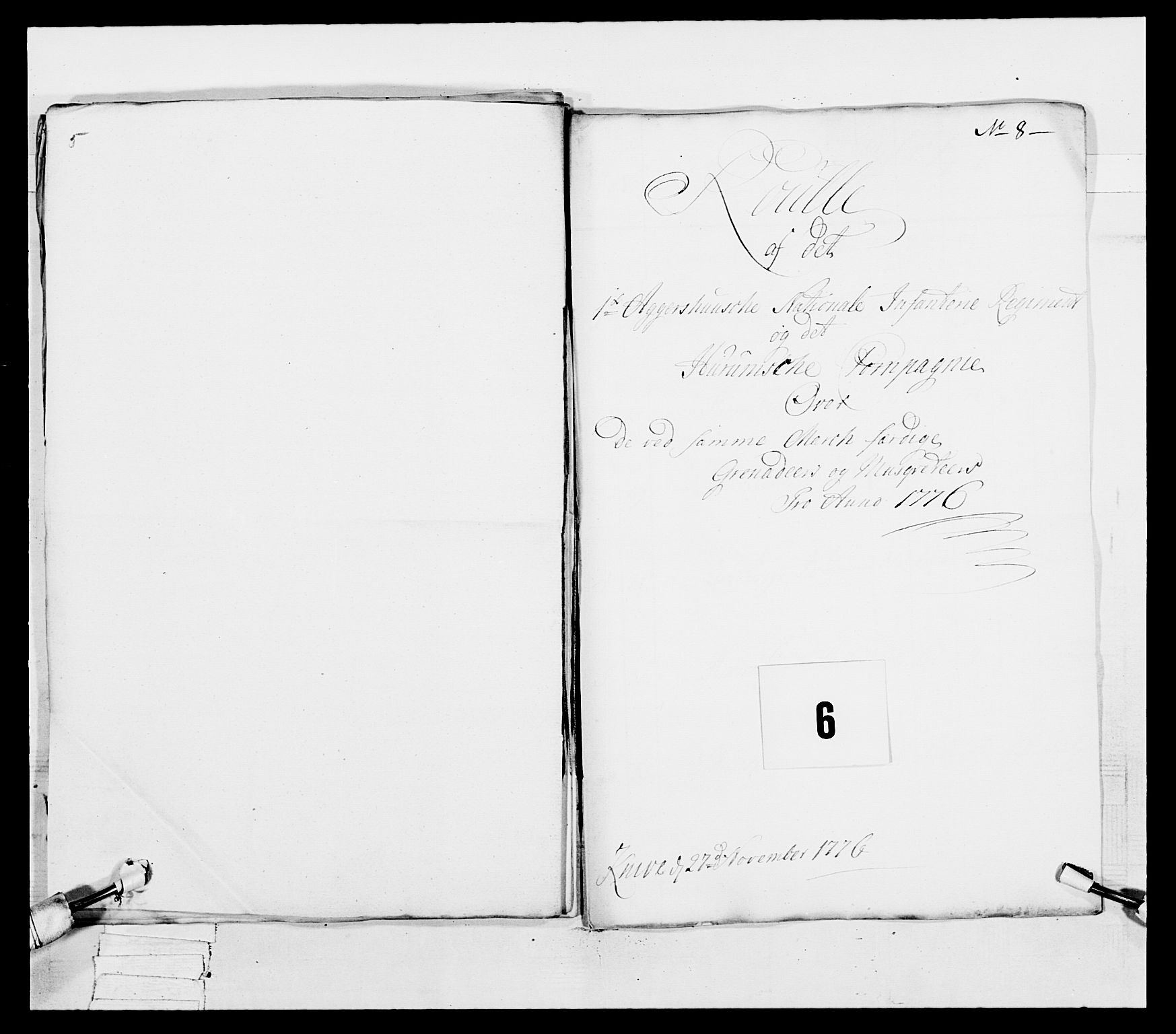Generalitets- og kommissariatskollegiet, Det kongelige norske kommissariatskollegium, AV/RA-EA-5420/E/Eh/L0038: 1. Akershusiske nasjonale infanteriregiment, 1776-1788, p. 36
