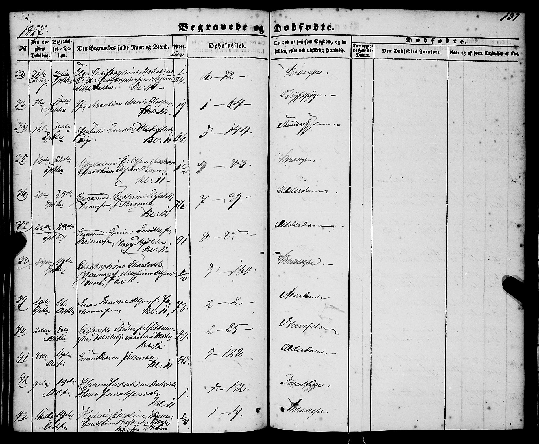 Nykirken Sokneprestembete, AV/SAB-A-77101/H/Haa/L0042: Parish register (official) no. E 2, 1850-1868, p. 137