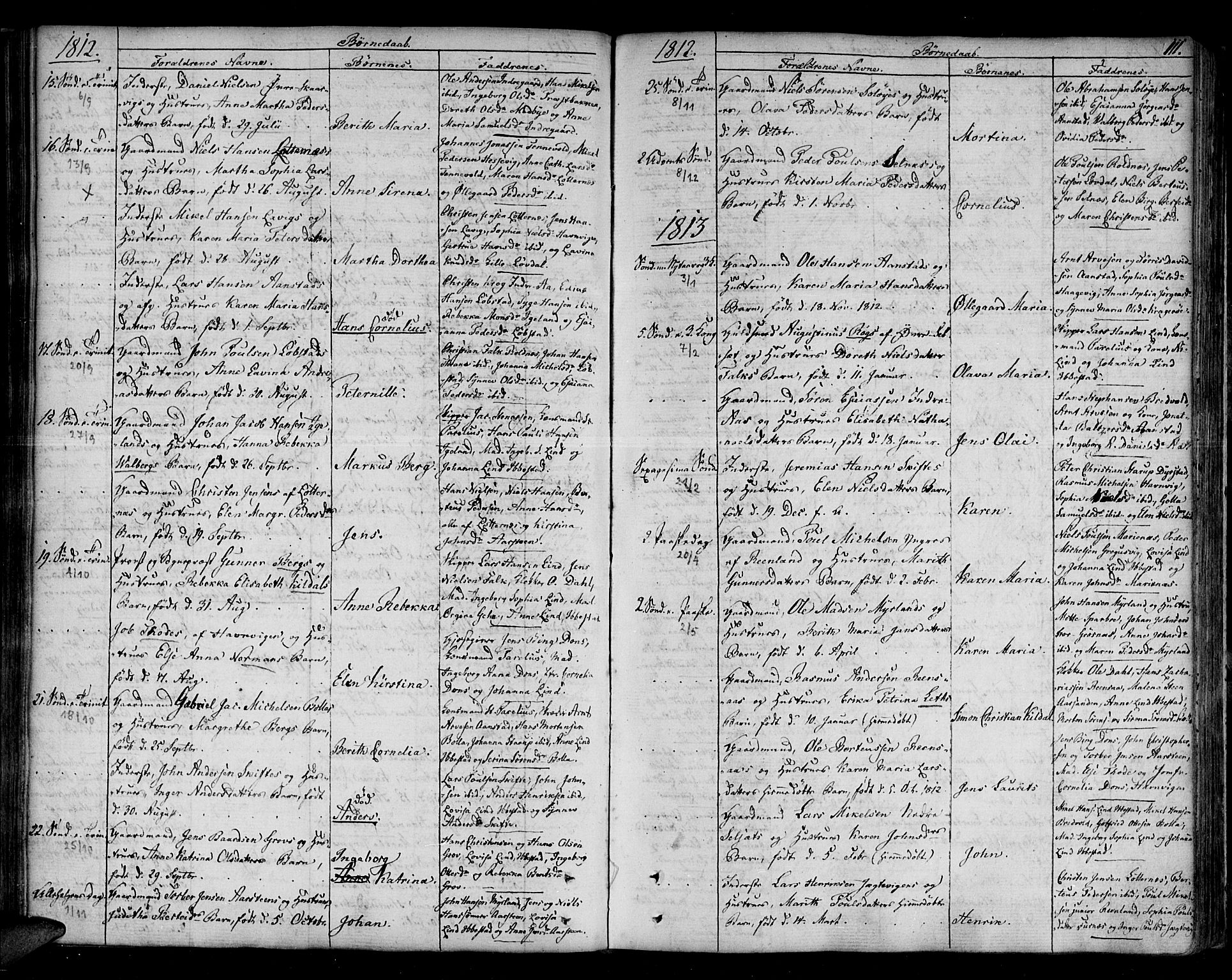 Ibestad sokneprestembete, SATØ/S-0077/H/Ha/Haa/L0004kirke: Parish register (official) no. 4, 1801-1824, p. 111
