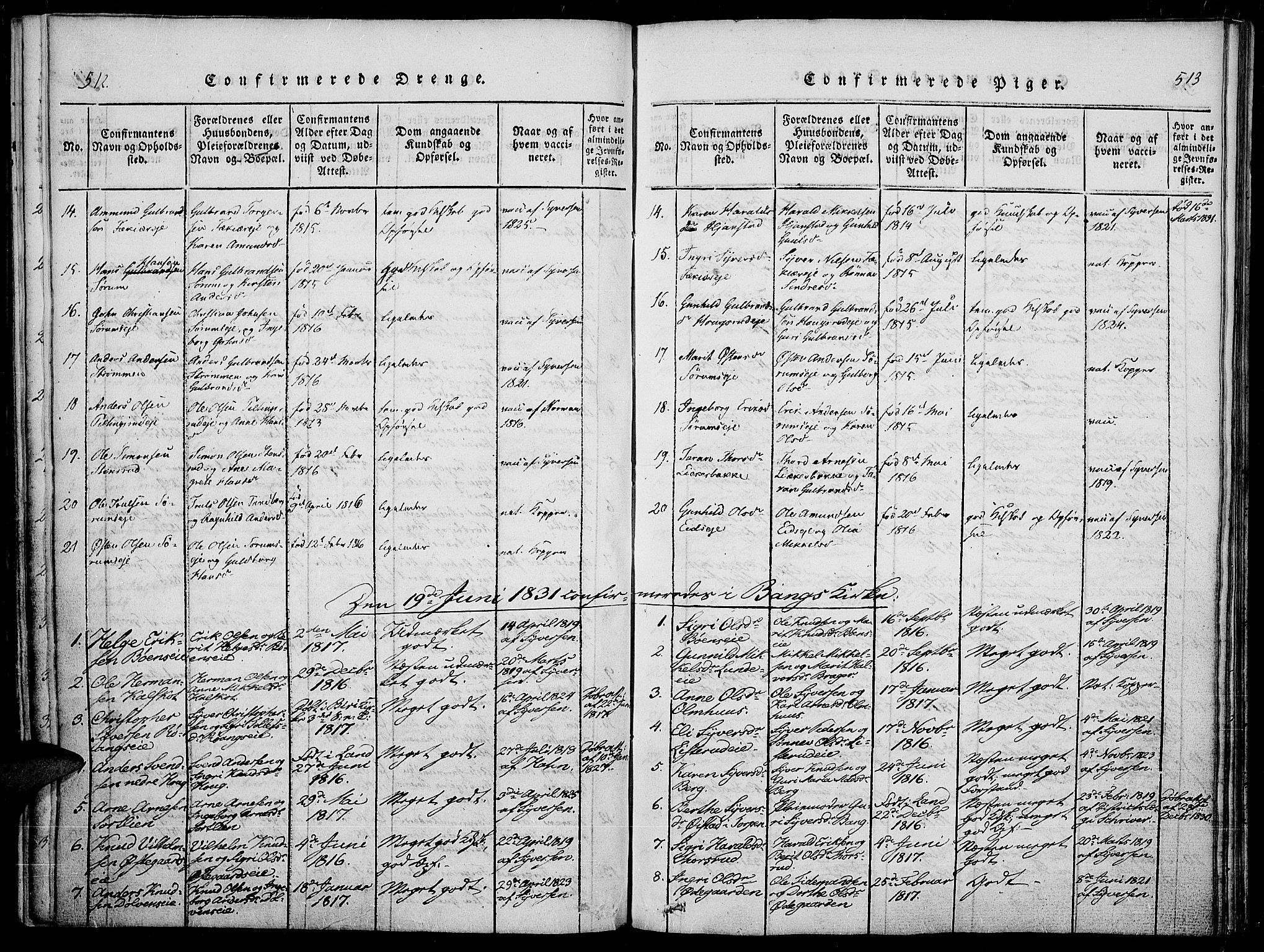 Sør-Aurdal prestekontor, SAH/PREST-128/H/Ha/Haa/L0003: Parish register (official) no. 3, 1825-1840, p. 512-513