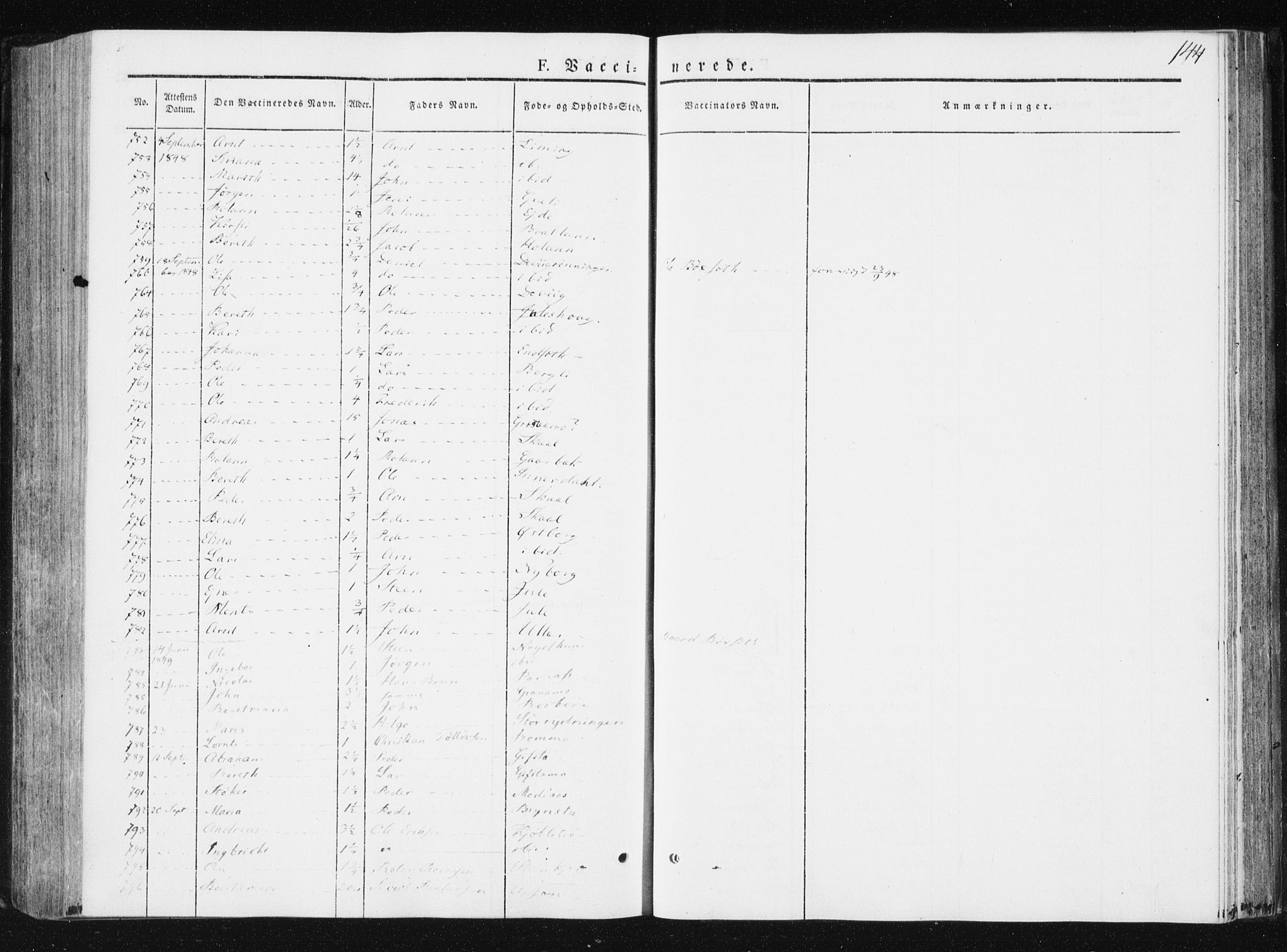 Ministerialprotokoller, klokkerbøker og fødselsregistre - Nord-Trøndelag, SAT/A-1458/749/L0470: Parish register (official) no. 749A04, 1834-1853, p. 144