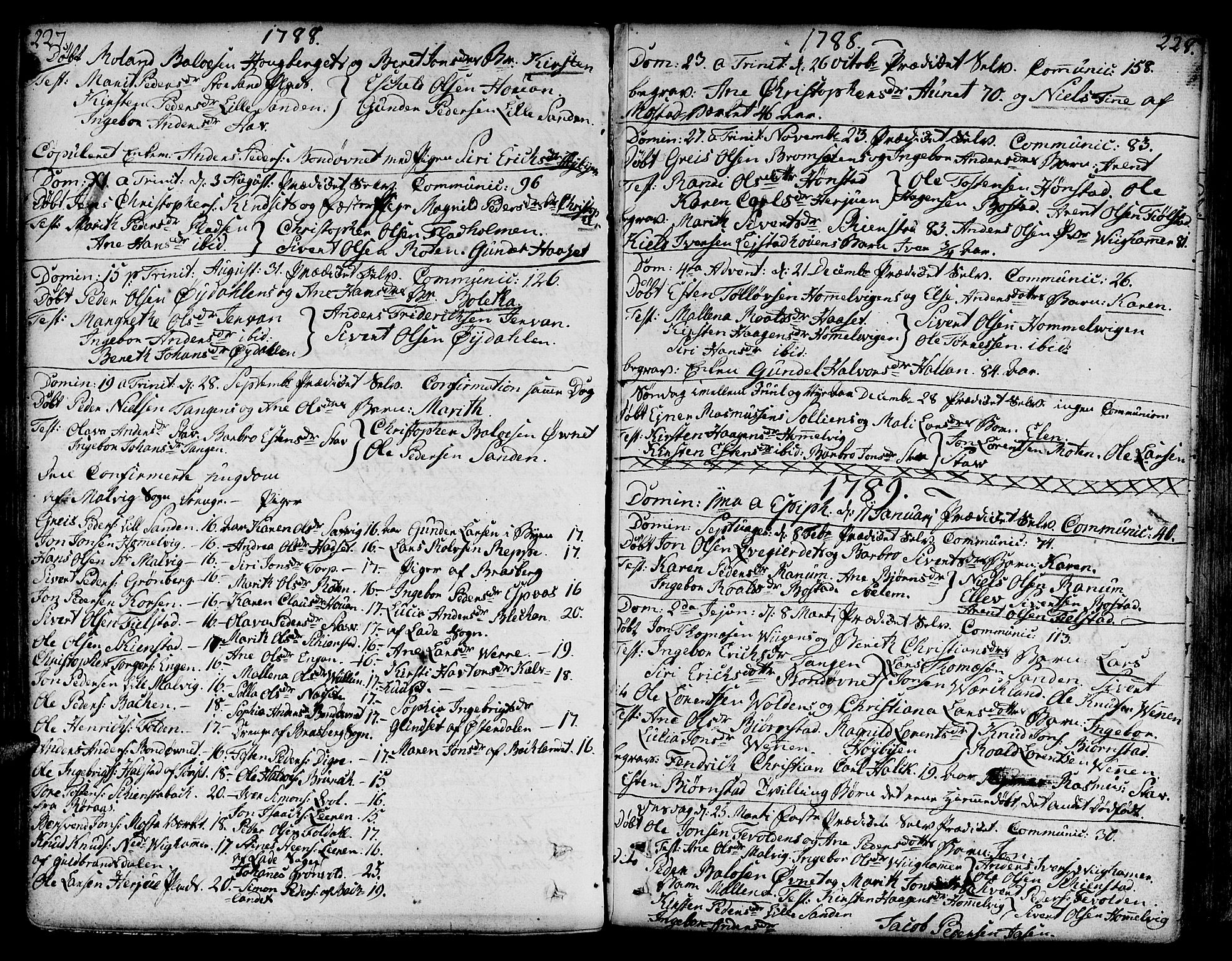 Ministerialprotokoller, klokkerbøker og fødselsregistre - Sør-Trøndelag, SAT/A-1456/606/L0281: Parish register (official) no. 606A02 /2, 1781-1817, p. 227-228