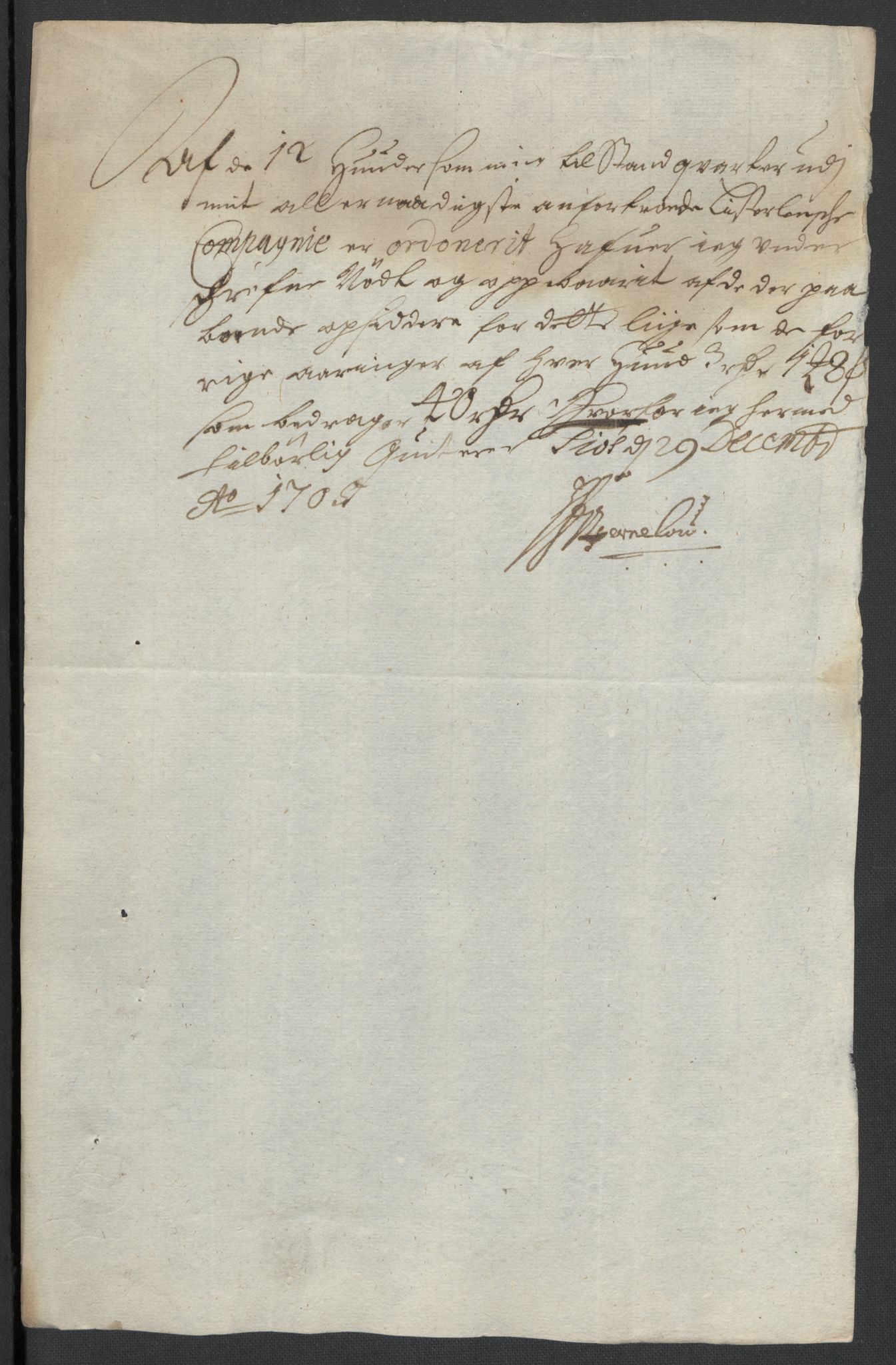 Rentekammeret inntil 1814, Reviderte regnskaper, Fogderegnskap, AV/RA-EA-4092/R43/L2551: Fogderegnskap Lista og Mandal, 1705-1709, p. 59