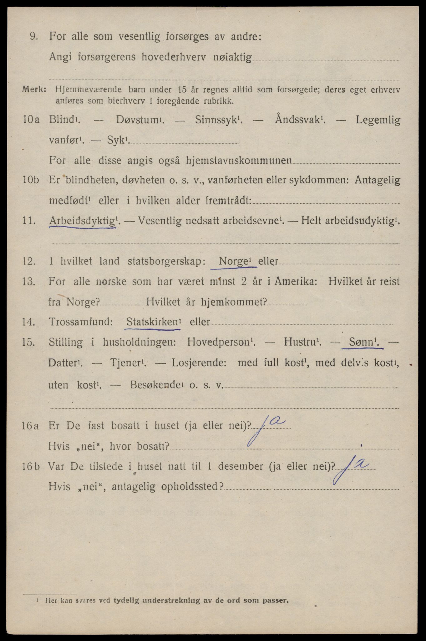 SAST, 1920 census for Sauda, 1920, p. 835