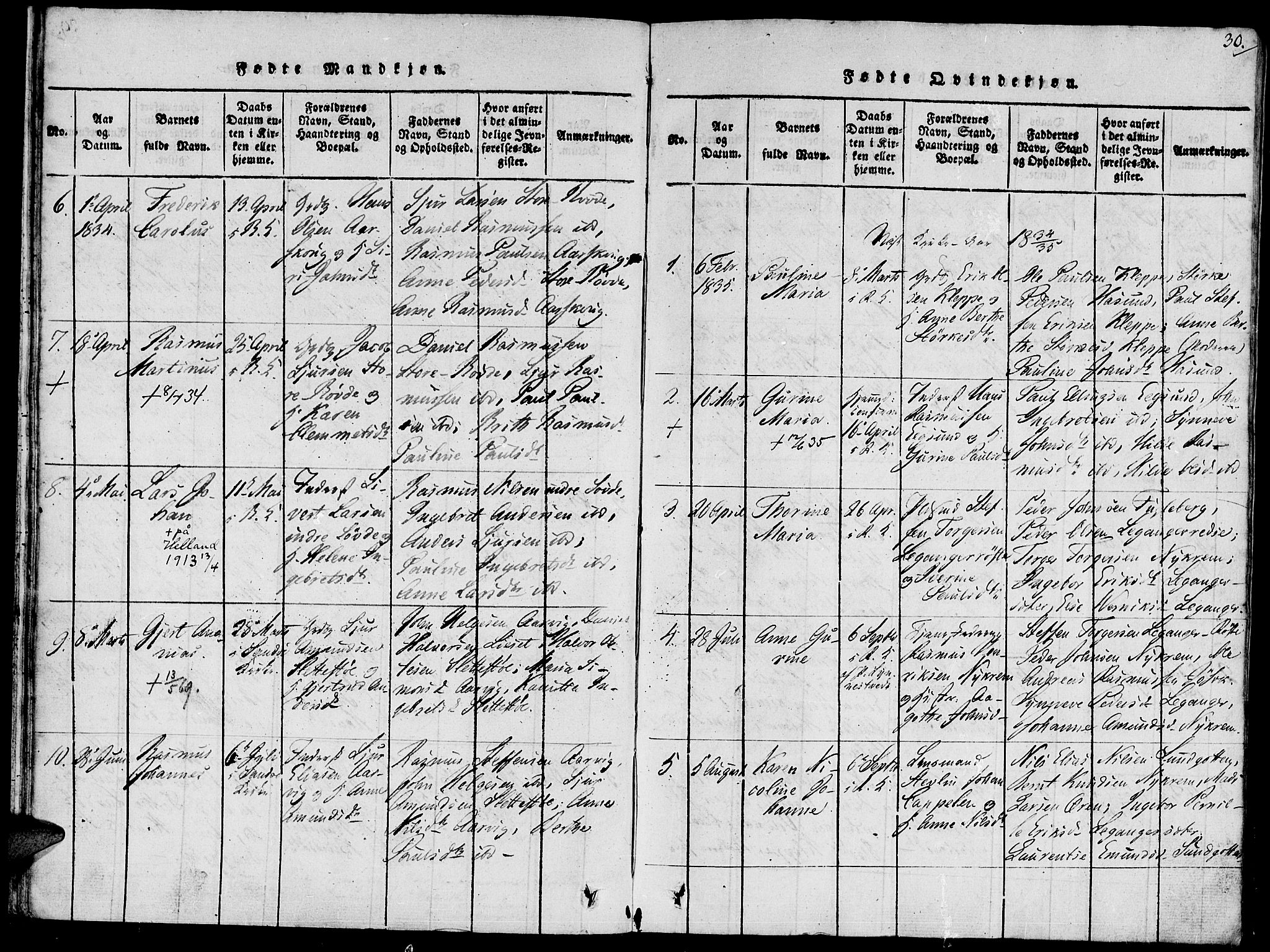 Ministerialprotokoller, klokkerbøker og fødselsregistre - Møre og Romsdal, SAT/A-1454/504/L0054: Parish register (official) no. 504A01, 1816-1861, p. 30