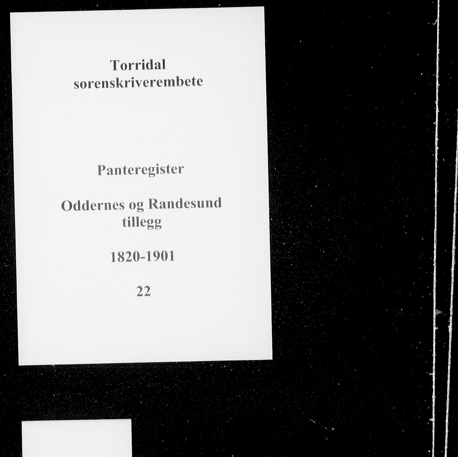 Torridal sorenskriveri, SAK/1221-0012/G/Ga/L0022: Mortgage register no. 22, 1820-1901