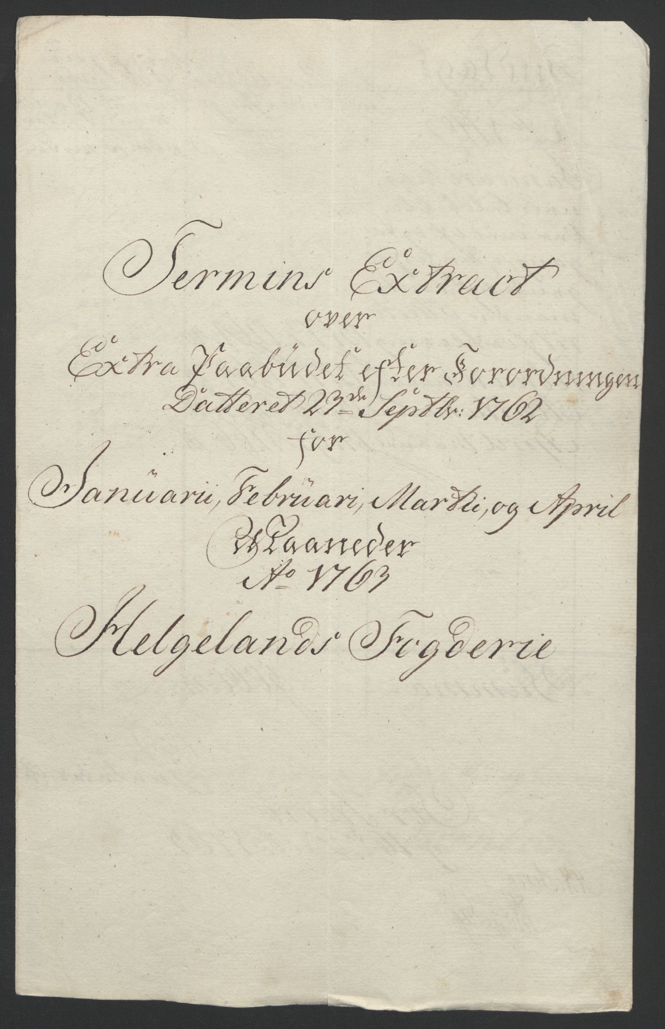 Rentekammeret inntil 1814, Reviderte regnskaper, Fogderegnskap, AV/RA-EA-4092/R65/L4573: Ekstraskatten Helgeland, 1762-1772, p. 25