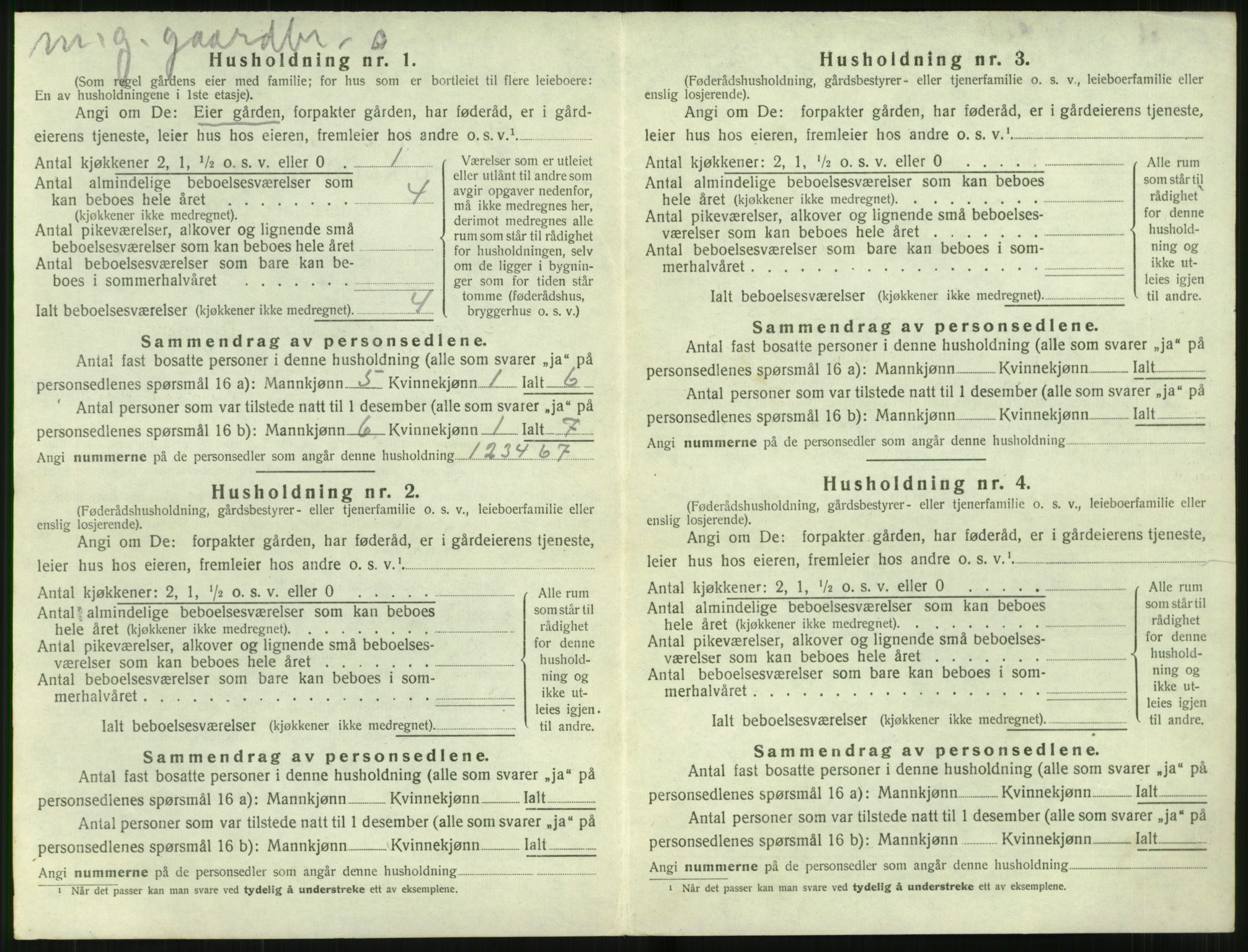 SAT, 1920 census for Stordal, 1920, p. 281