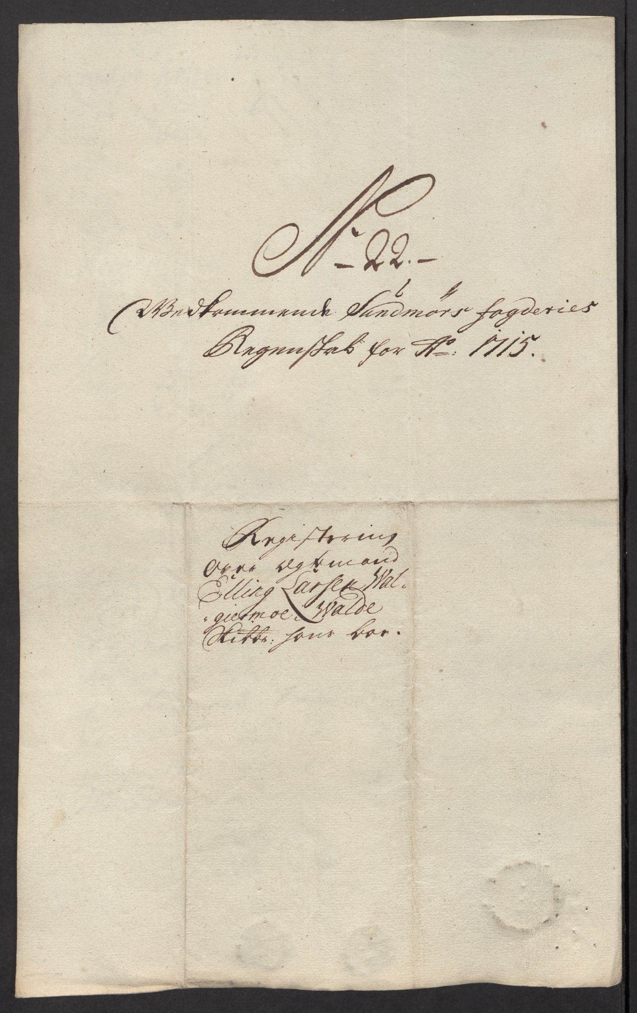 Rentekammeret inntil 1814, Reviderte regnskaper, Fogderegnskap, RA/EA-4092/R54/L3567: Fogderegnskap Sunnmøre, 1715, p. 206