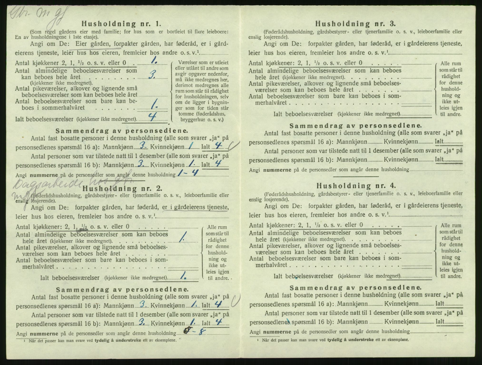 SAT, 1920 census for Gjemnes, 1920, p. 190