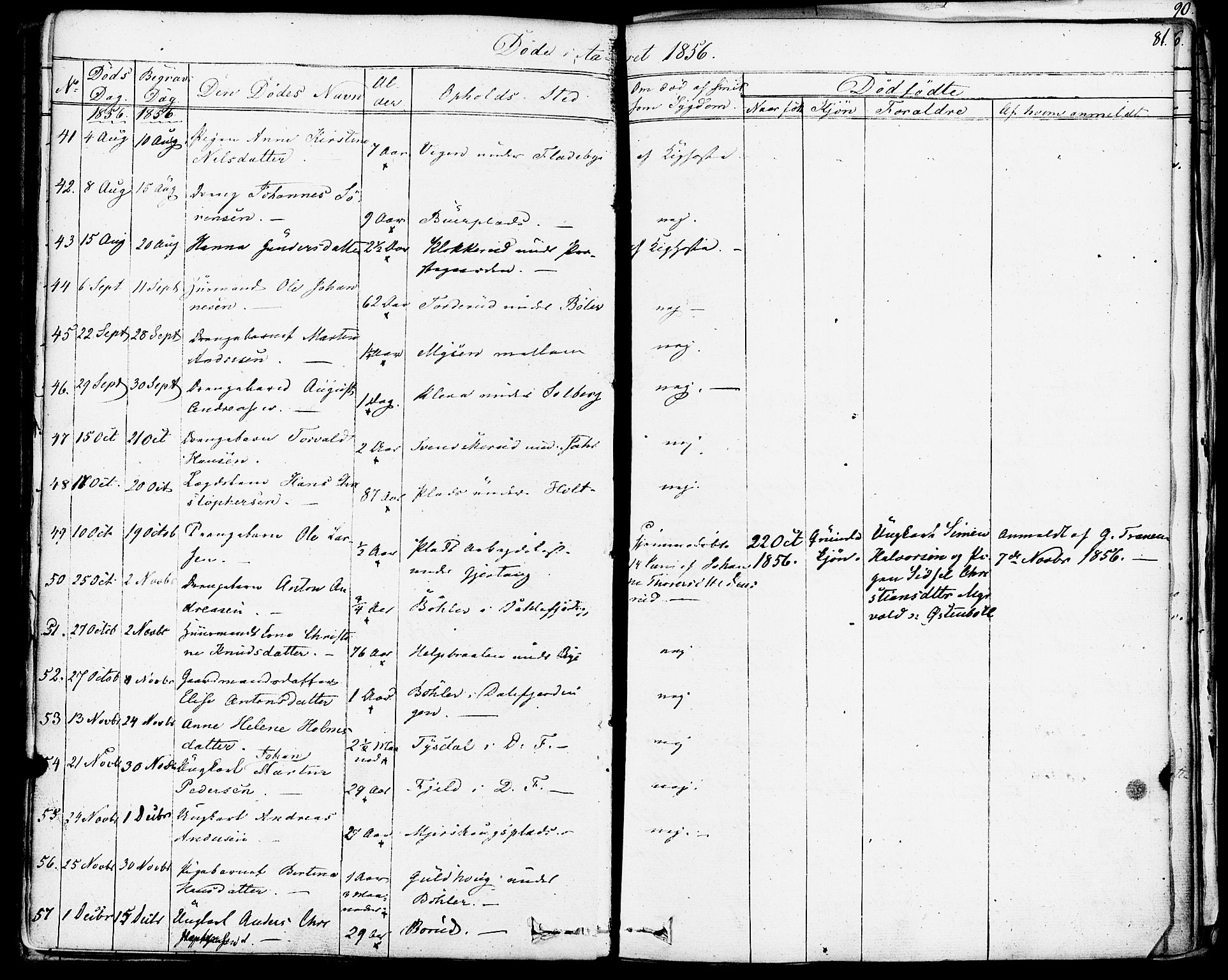 Enebakk prestekontor Kirkebøker, AV/SAO-A-10171c/F/Fa/L0013: Parish register (official) no. I 13, 1832-1882, p. 81