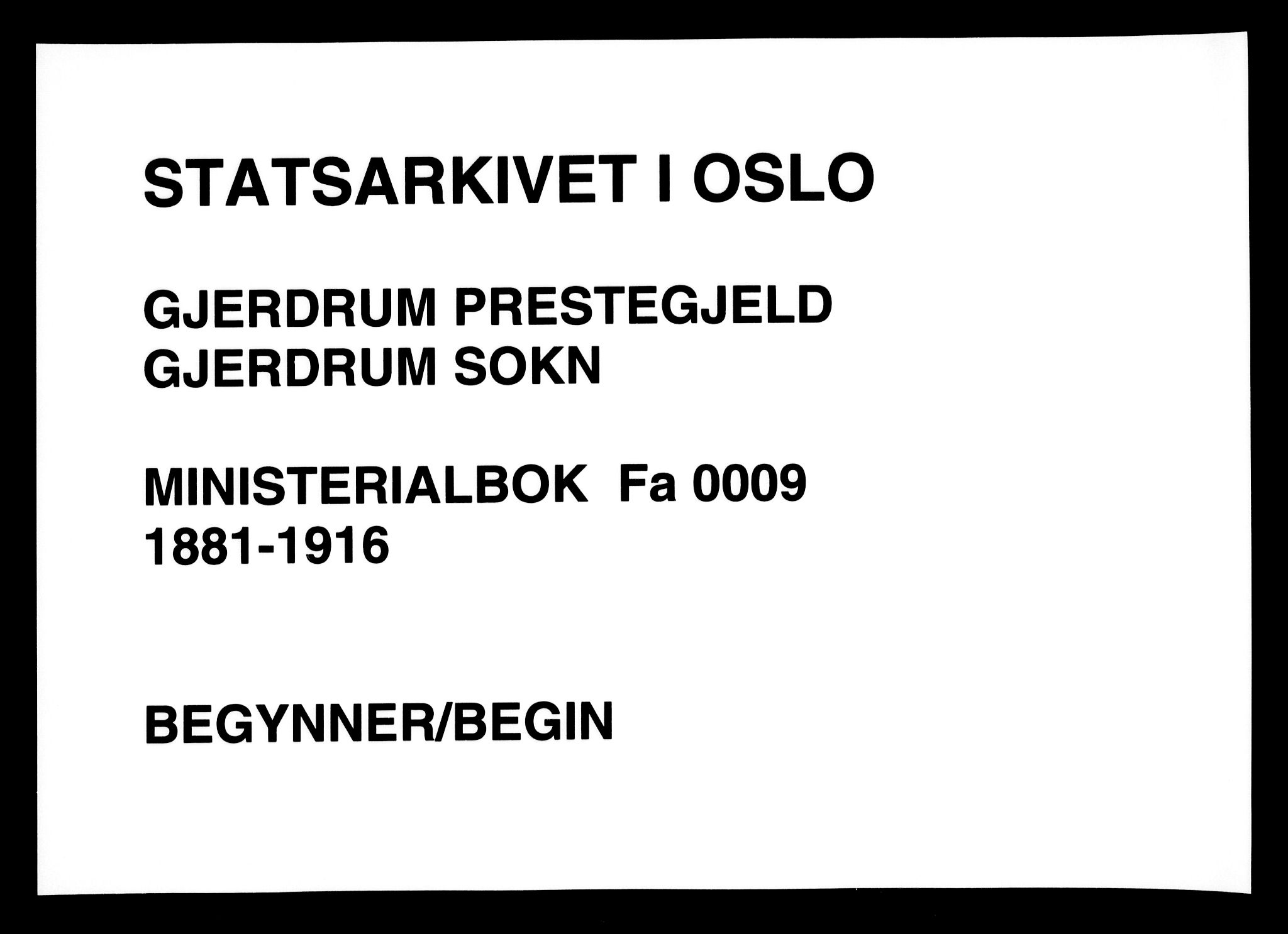 Gjerdrum prestekontor Kirkebøker, AV/SAO-A-10412b/F/Fa/L0009: Parish register (official) no. I 9, 1881-1916