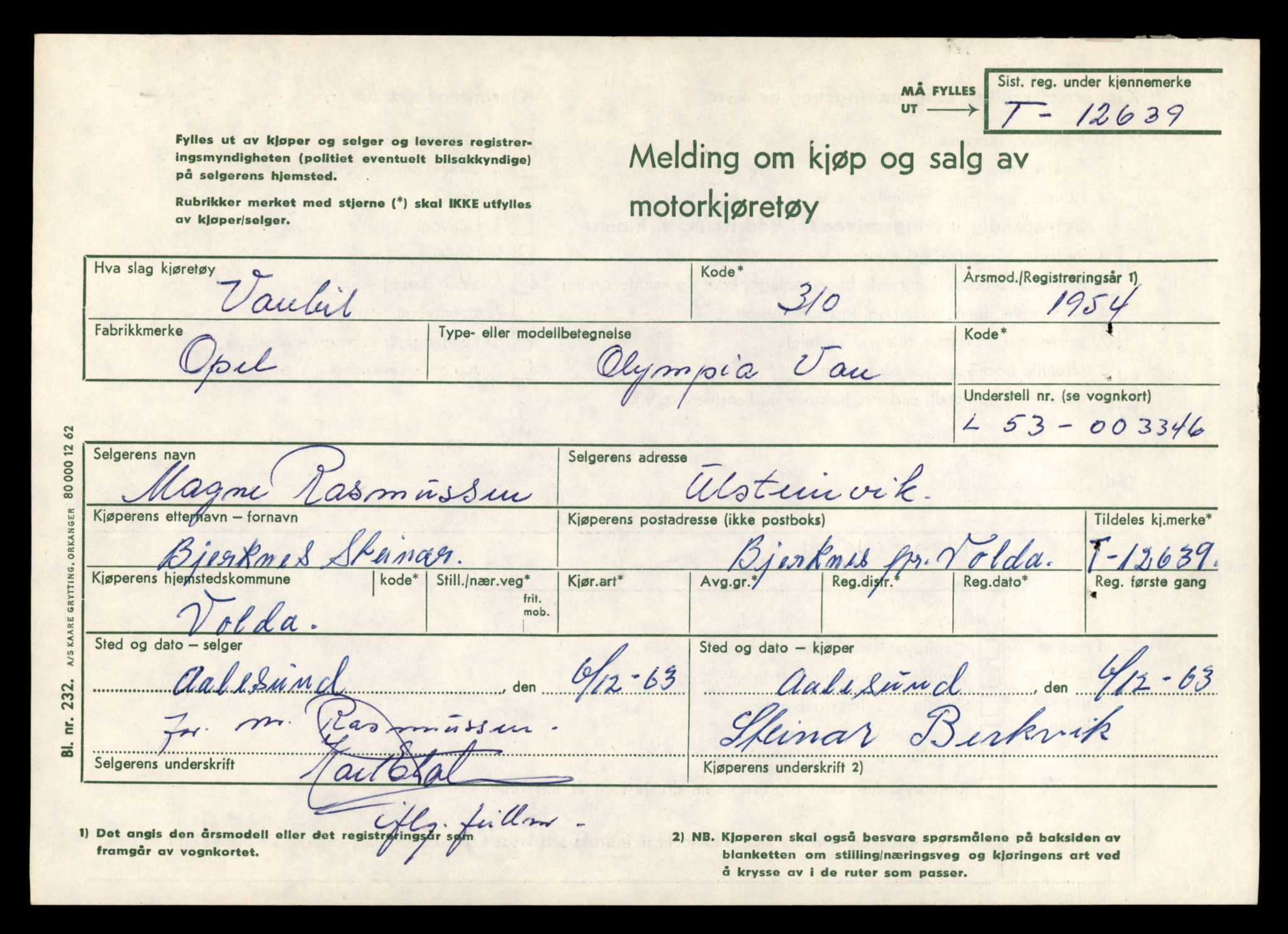 Møre og Romsdal vegkontor - Ålesund trafikkstasjon, AV/SAT-A-4099/F/Fe/L0034: Registreringskort for kjøretøy T 12500 - T 12652, 1927-1998, p. 2732