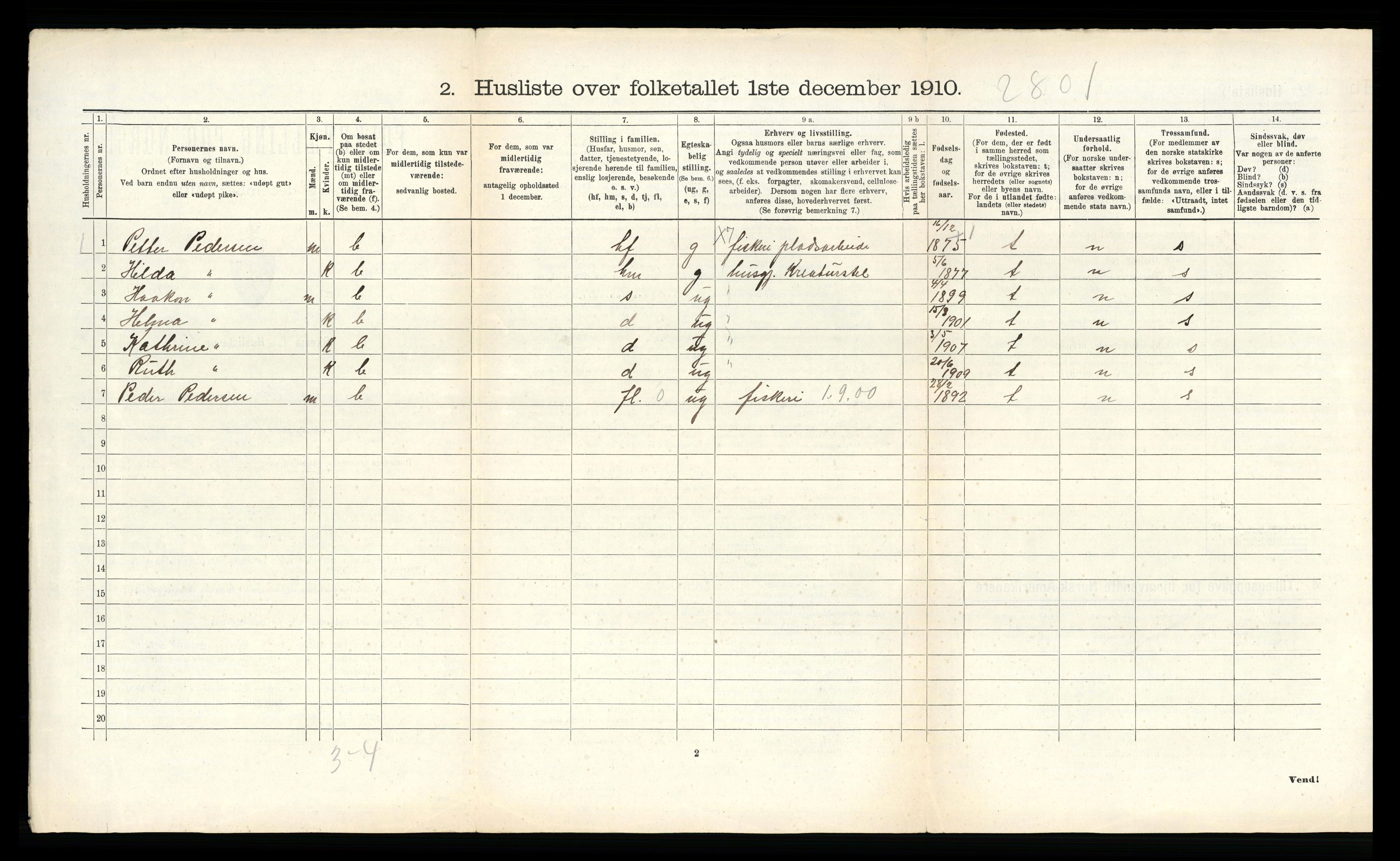 RA, 1910 census for Bodin, 1910, p. 1136