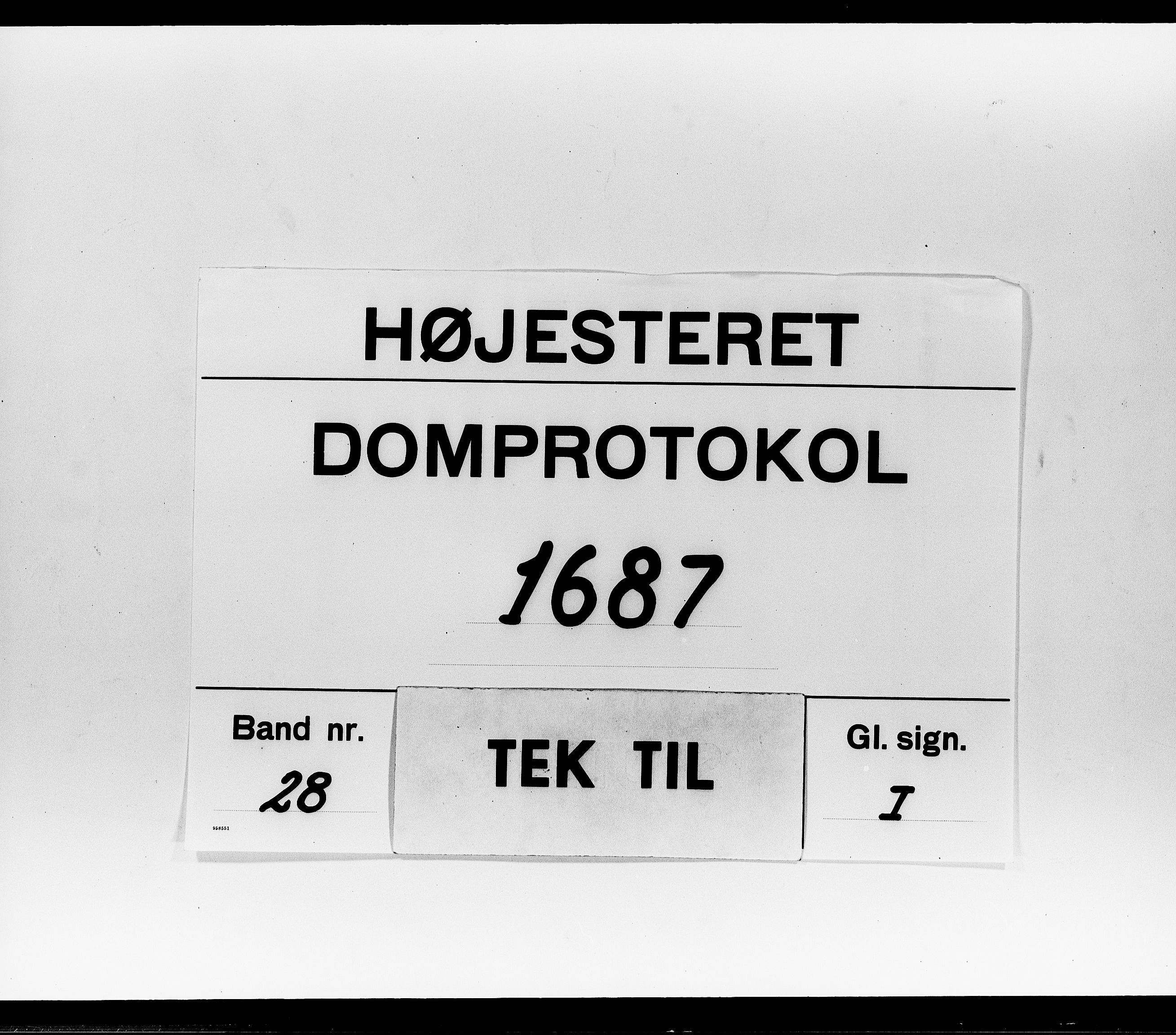 Højesteret, DRA/A-0009, 1687