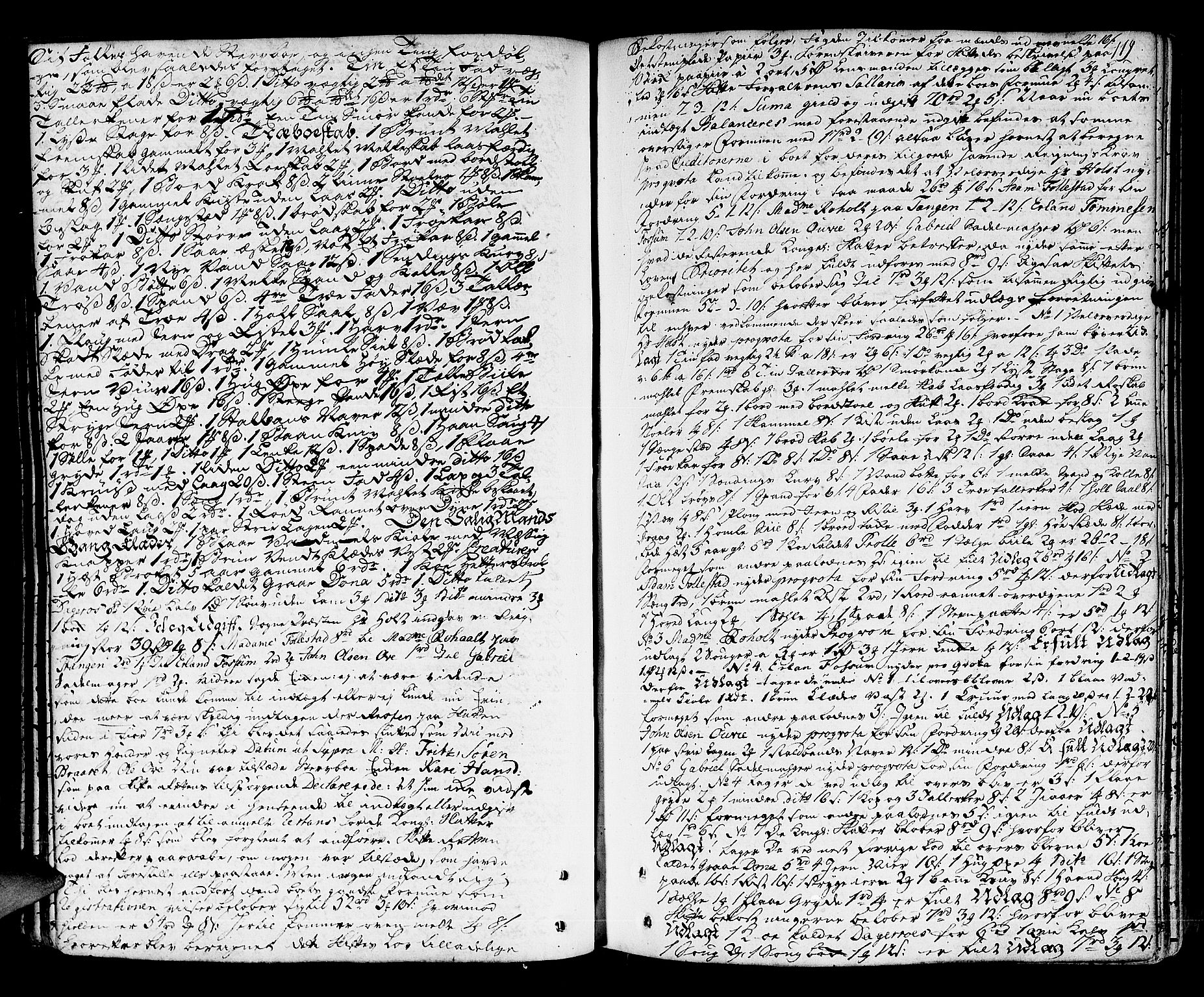 Lier, Røyken og Hurum sorenskriveri, AV/SAKO-A-89/H/Hc/L0005: Skifteprotokoll, 1760-1774, p. 118b-119a