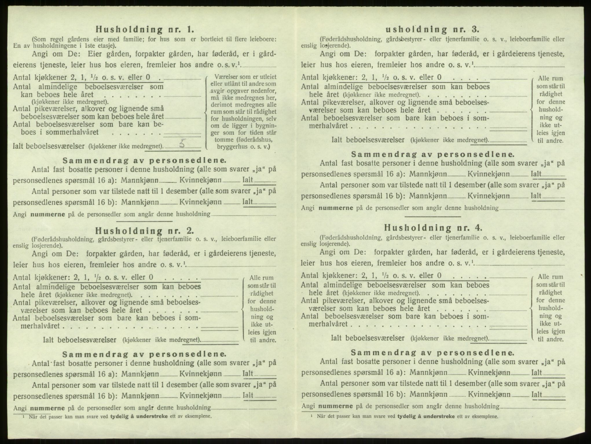 SAB, 1920 census for Haus, 1920, p. 303