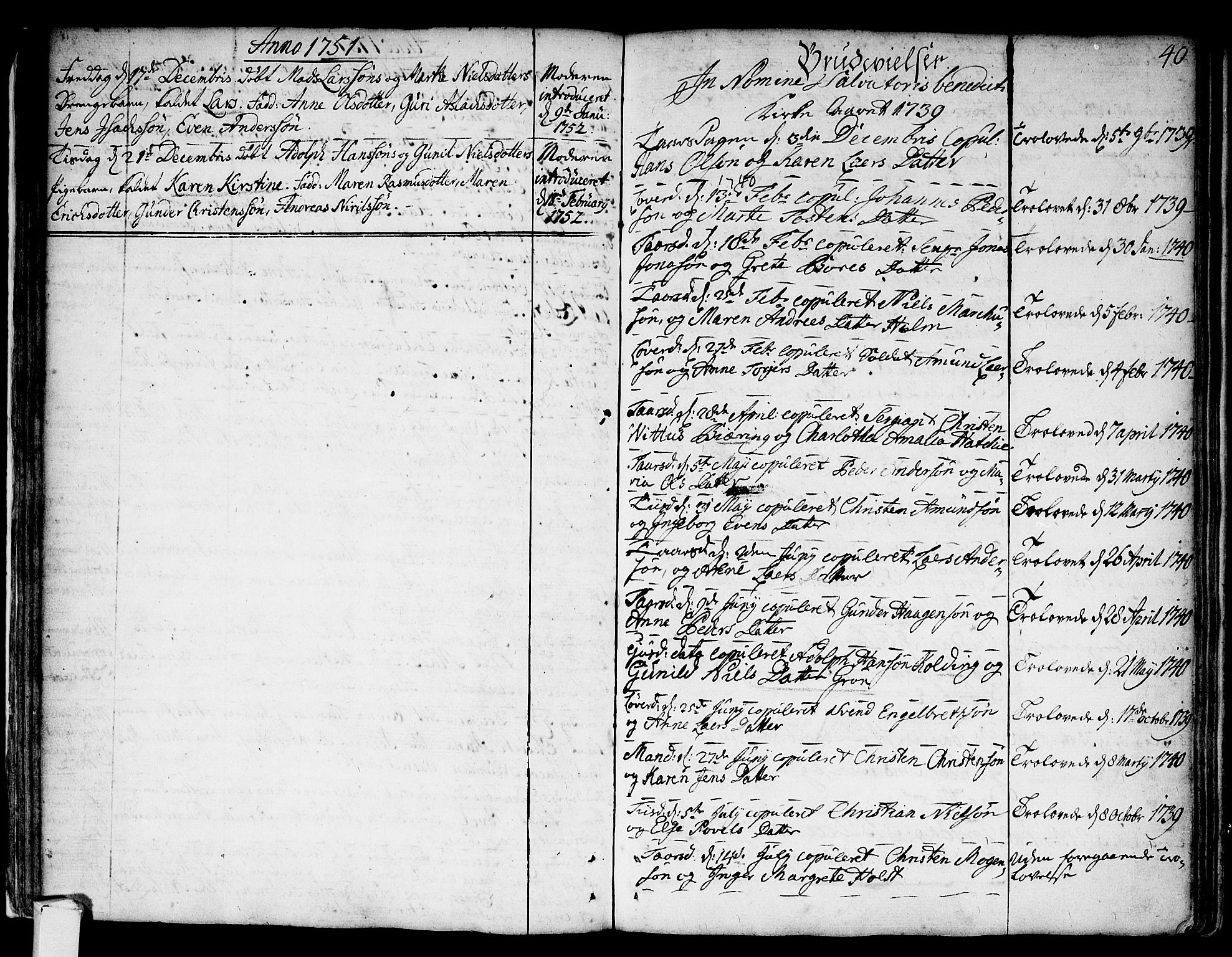 Strømsø kirkebøker, SAKO/A-246/F/Fa/L0007: Parish register (official) no. I 7, 1739-1751, p. 40
