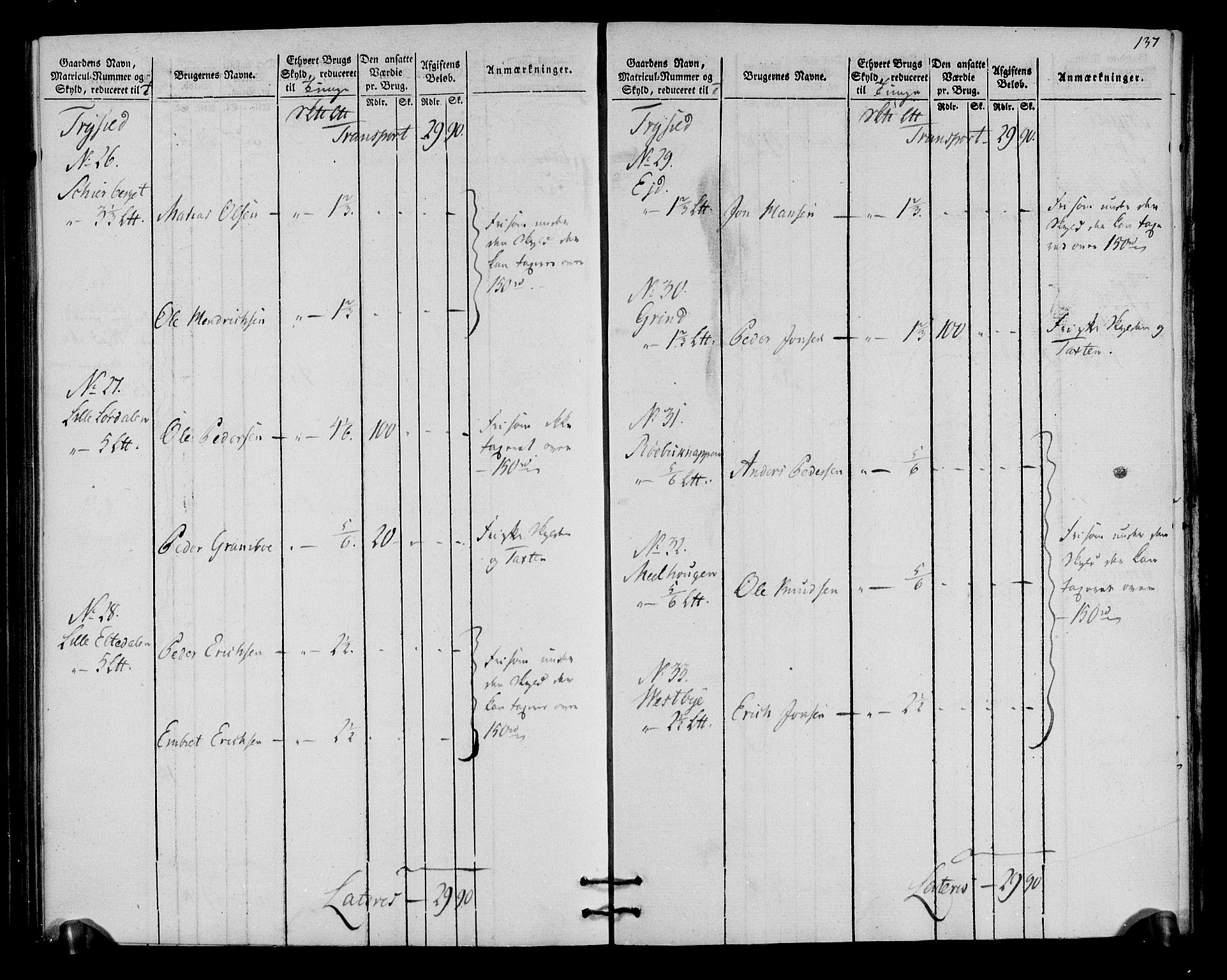 Rentekammeret inntil 1814, Realistisk ordnet avdeling, AV/RA-EA-4070/N/Ne/Nea/L0030: Østerdal fogderi. Oppebørselsregister, 1803-1804, p. 140