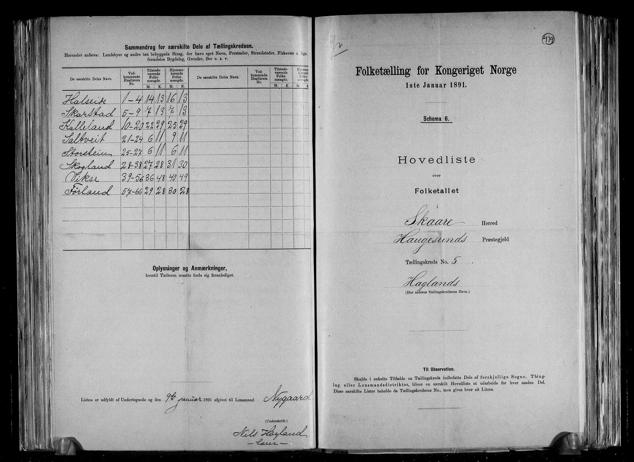 RA, 1891 census for 1153 Skåre, 1891, p. 12