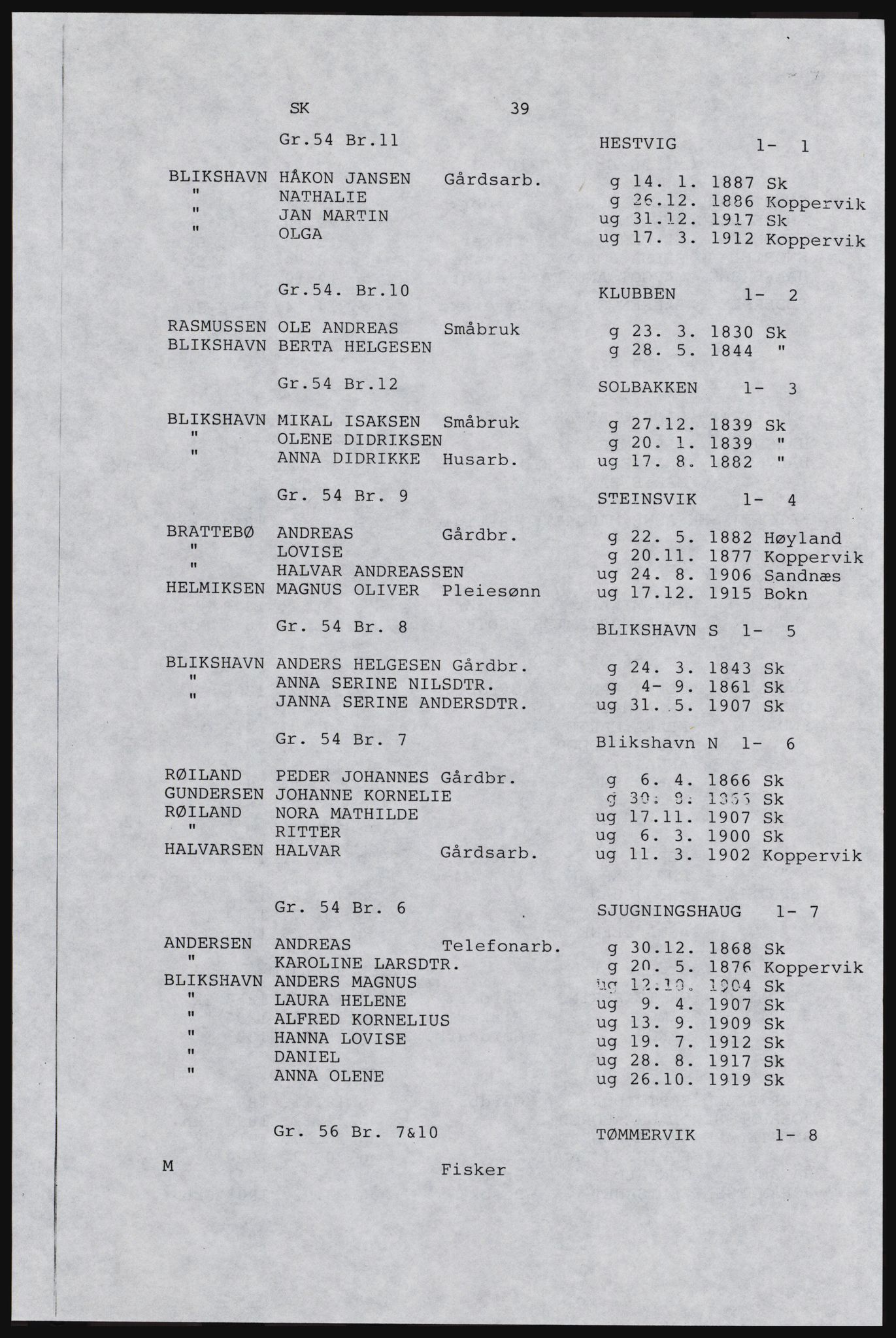 SAST, Copy of 1920 census for Karmøy, 1920, p. 53