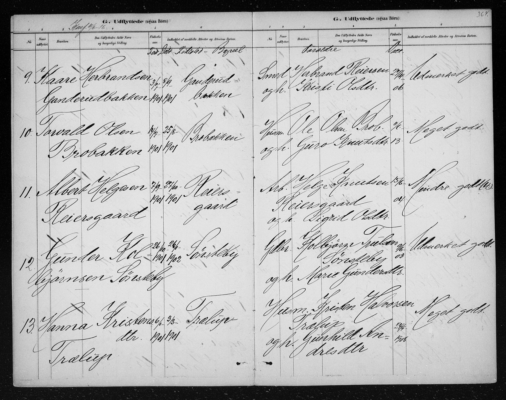 Nes kirkebøker, AV/SAKO-A-236/F/Fa/L0012: Parish register (official) no. 12, 1881-1917, p. 364