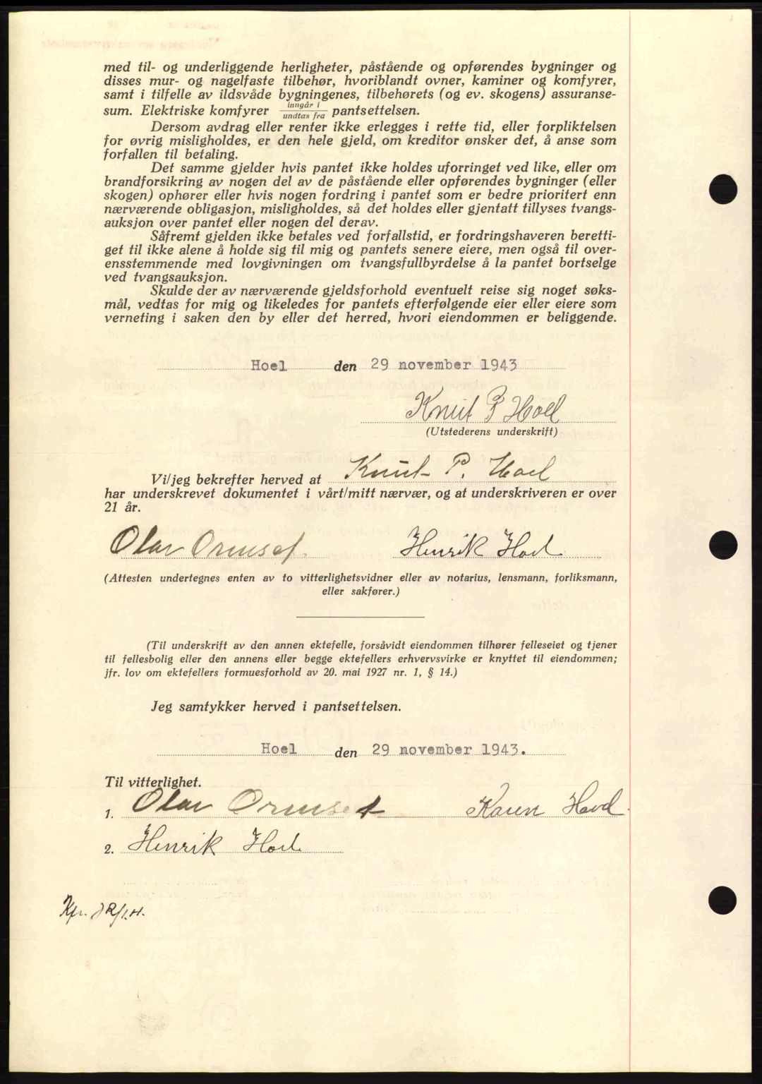 Nordmøre sorenskriveri, AV/SAT-A-4132/1/2/2Ca: Mortgage book no. B91, 1943-1944, Diary no: : 457/1944