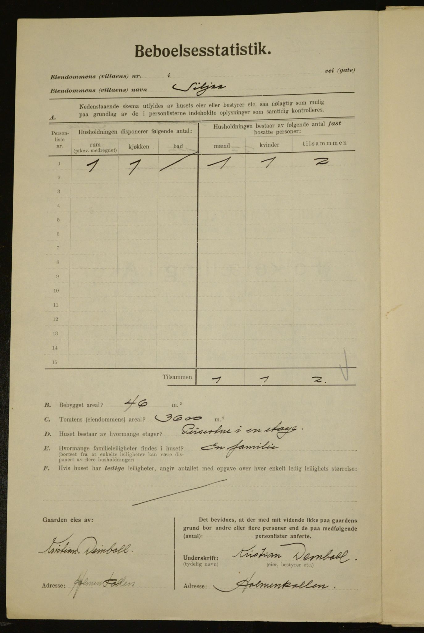 , Municipal Census 1923 for Aker, 1923, p. 14357