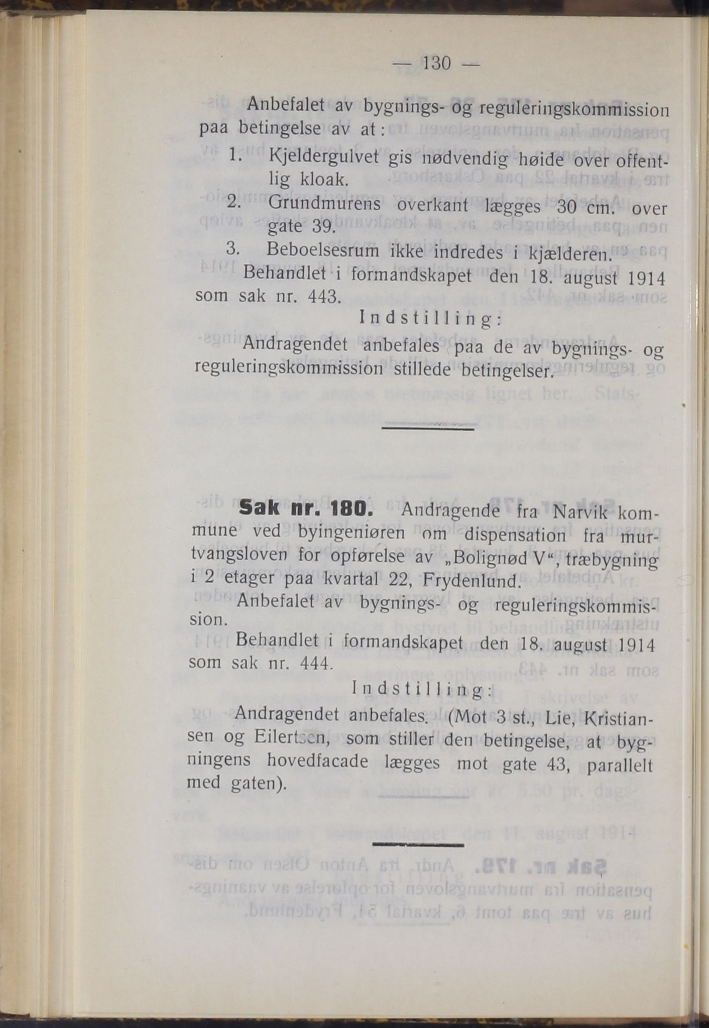 Narvik kommune. Formannskap , AIN/K-18050.150/A/Ab/L0004: Møtebok, 1914