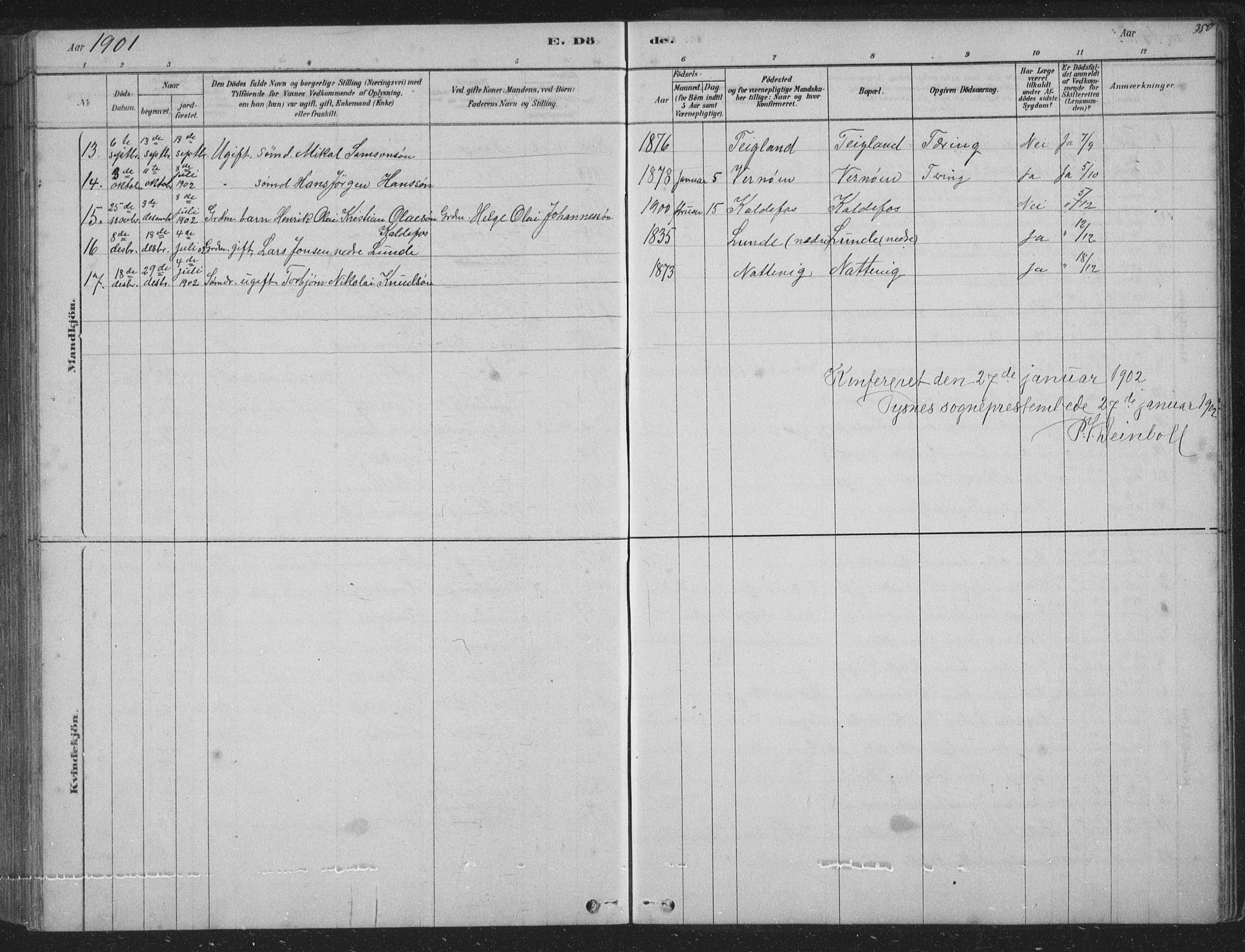 Tysnes sokneprestembete, AV/SAB-A-78601/H/Hab: Parish register (copy) no. B 2, 1878-1918, p. 350