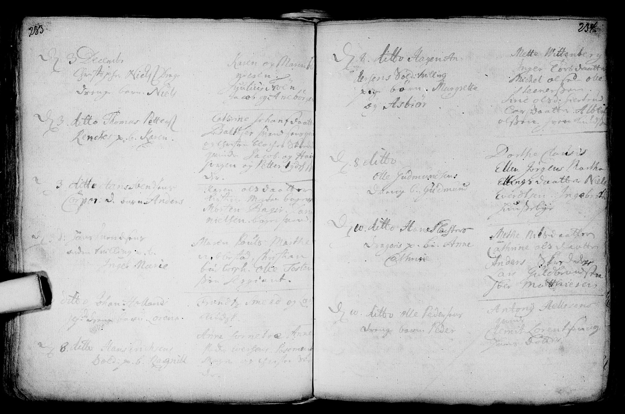 Aker prestekontor kirkebøker, AV/SAO-A-10861/F/L0002: Parish register (official) no. 2, 1714-1720, p. 233-234